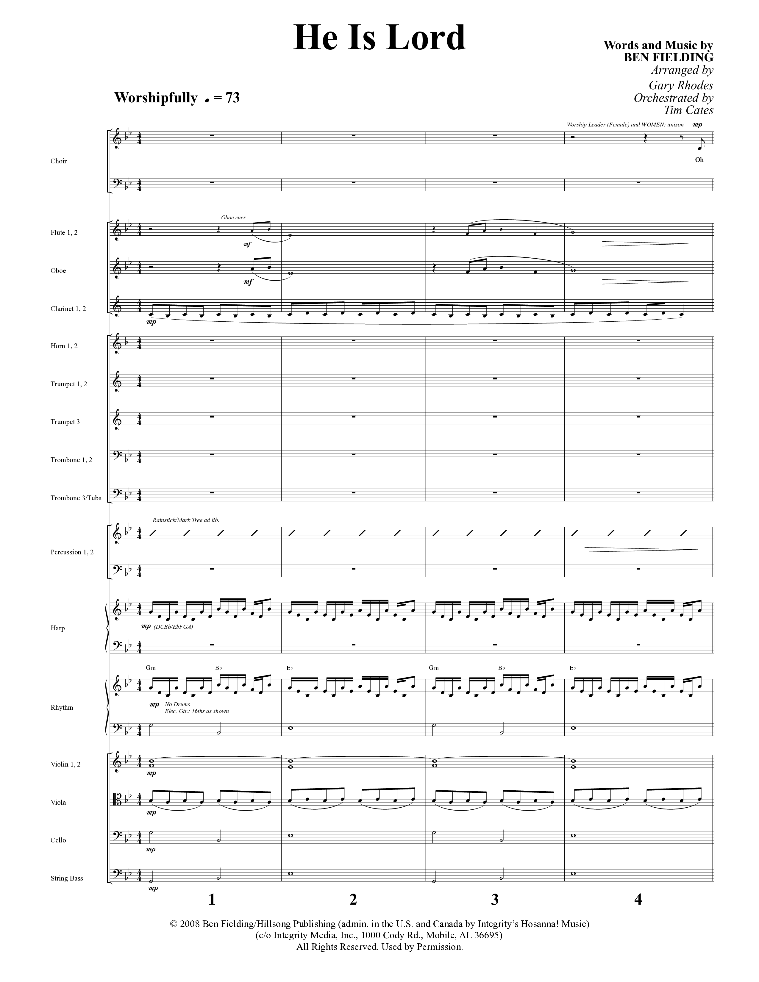 East To West (10 Song Choral Collection) Song 8 (Orchestration) (Word Music Choral / Arr. Gary Rhodes / Orch. Tim Cates)