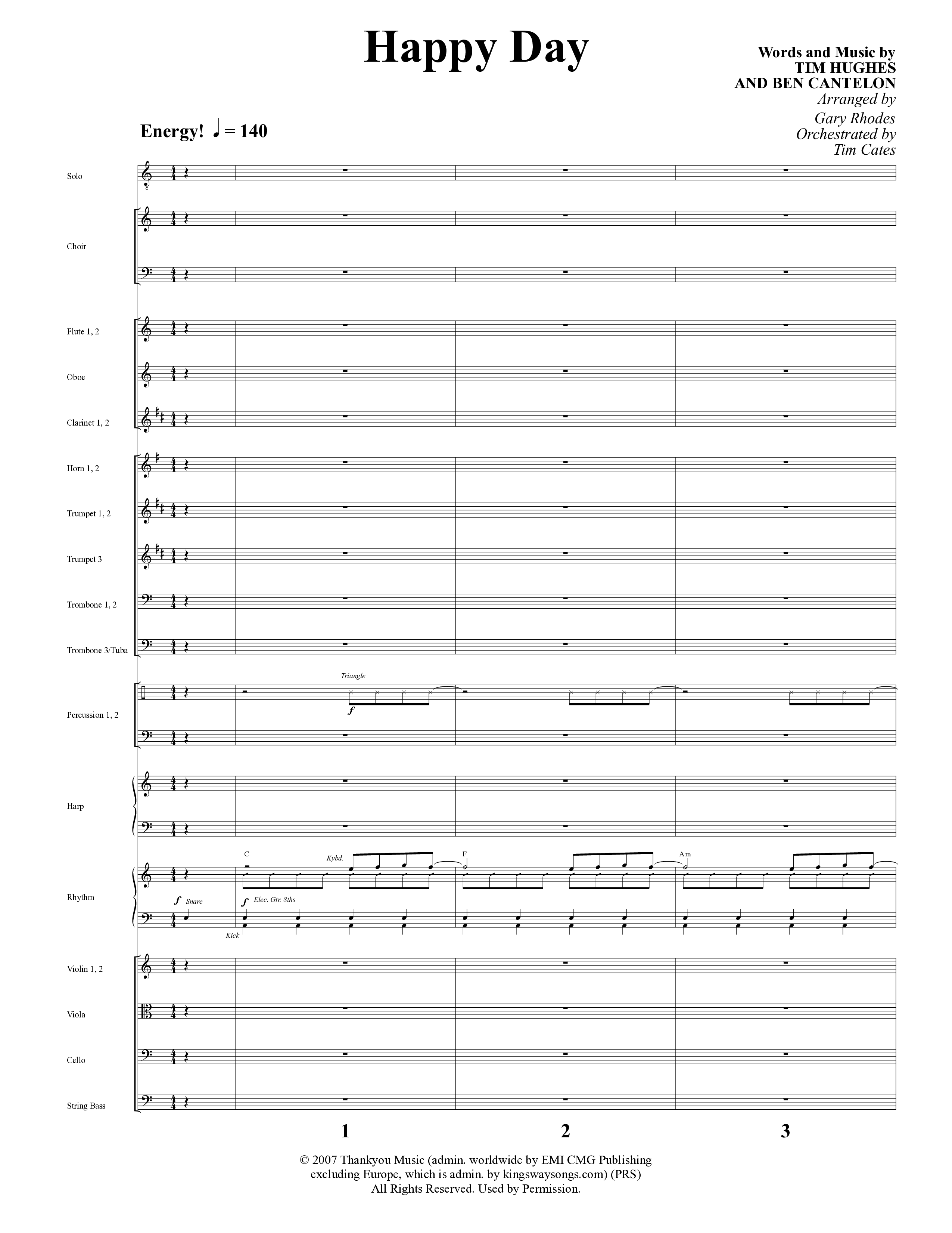 East To West (10 Song Choral Collection) Song 9 (Orchestration) (Word Music Choral / Arr. Gary Rhodes / Orch. Tim Cates)