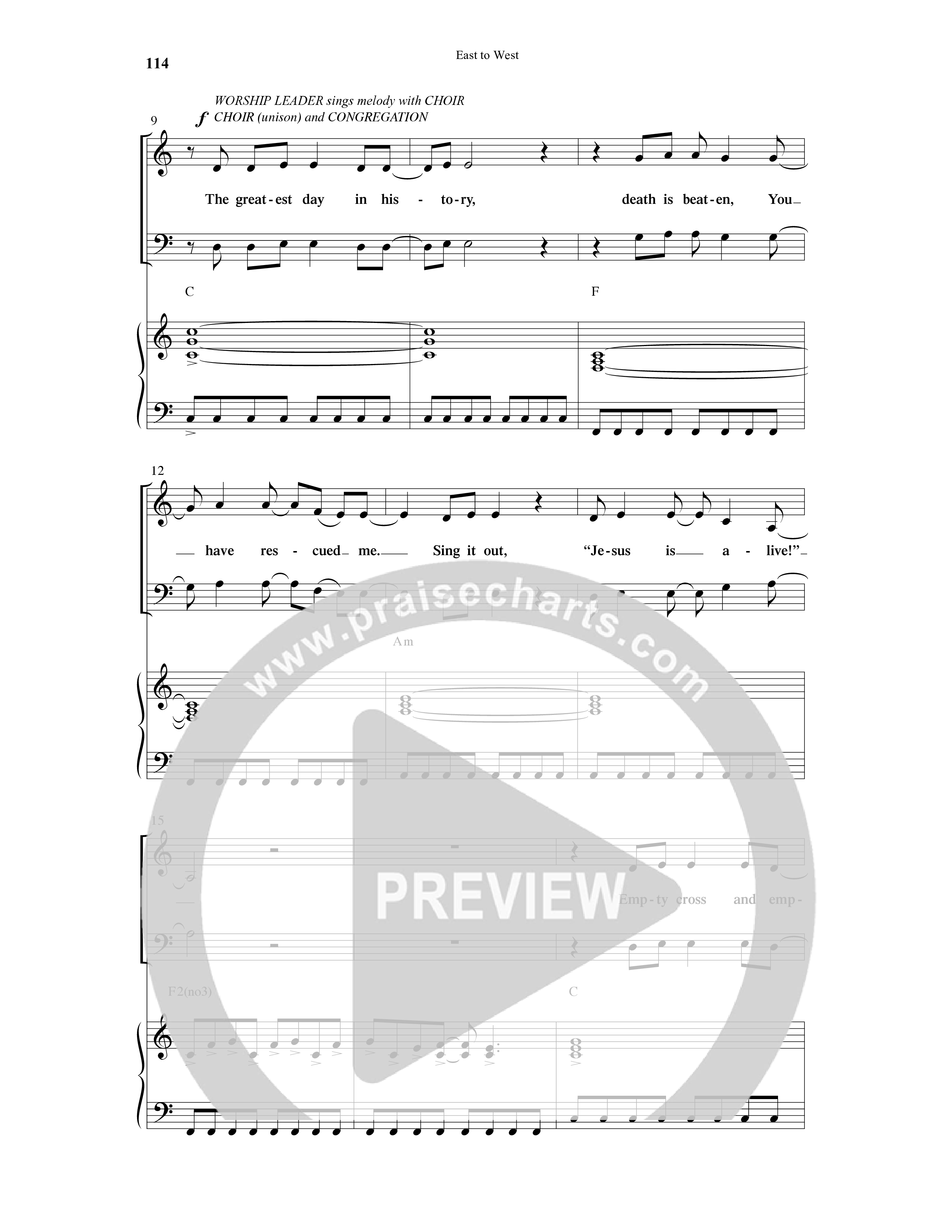 East To West (10 Song Choral Collection) Song 9 (Piano SATB) (Word Music Choral / Arr. Gary Rhodes / Orch. Tim Cates)