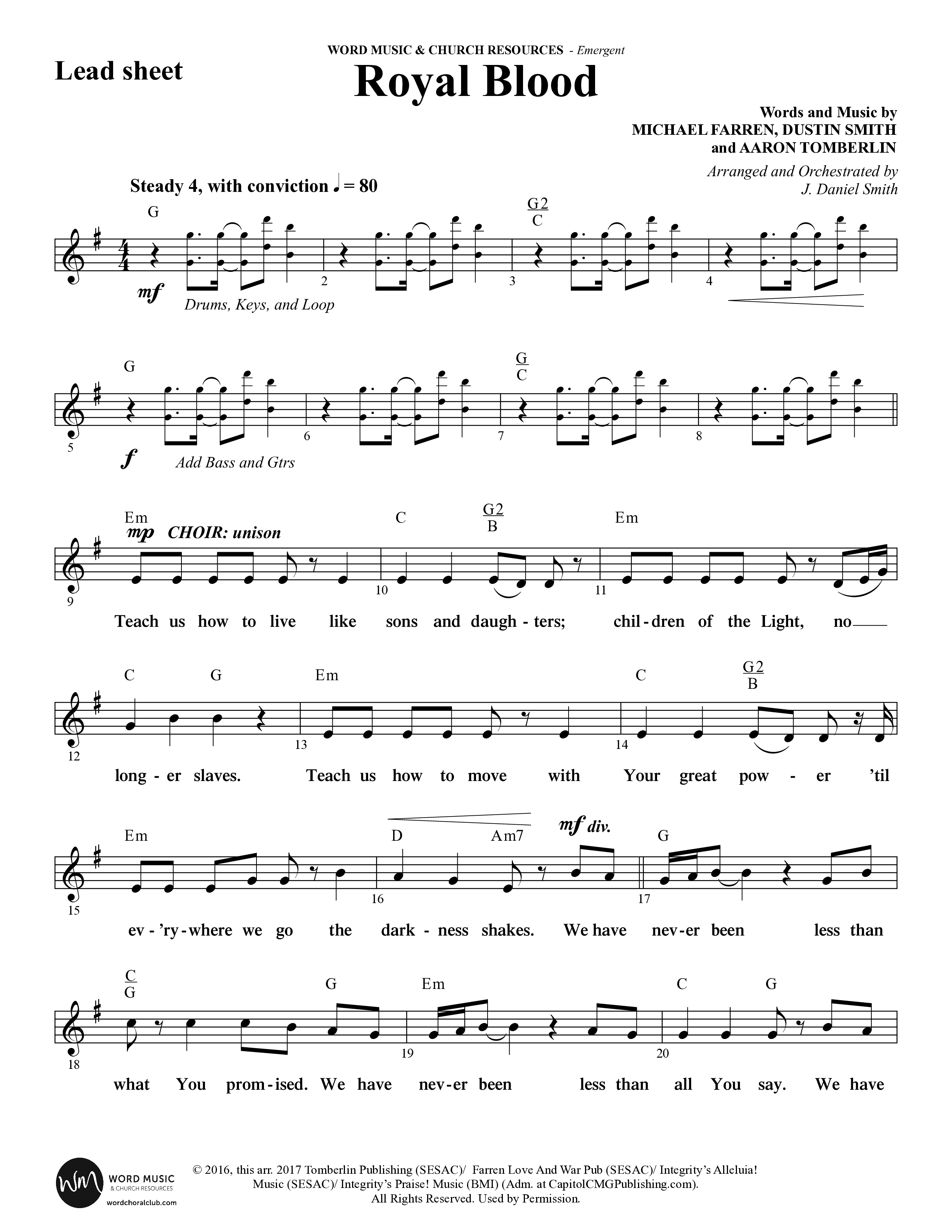 Emergent (8 Song Choral Collection) Song 2 (Lead & Chords) (Integrity Music)