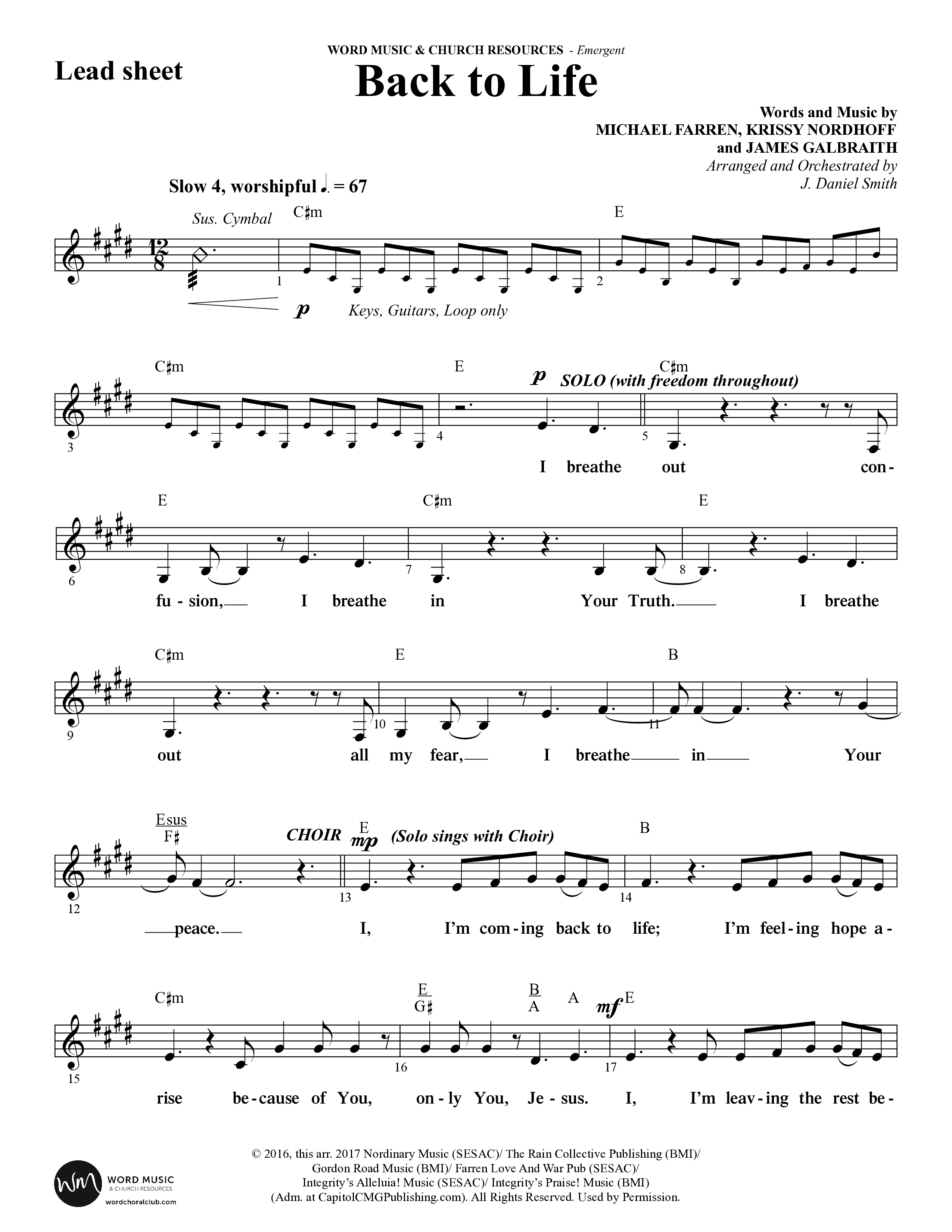 Emergent (8 Song Choral Collection) Song 5 (Lead & Chords) (Integrity Music)