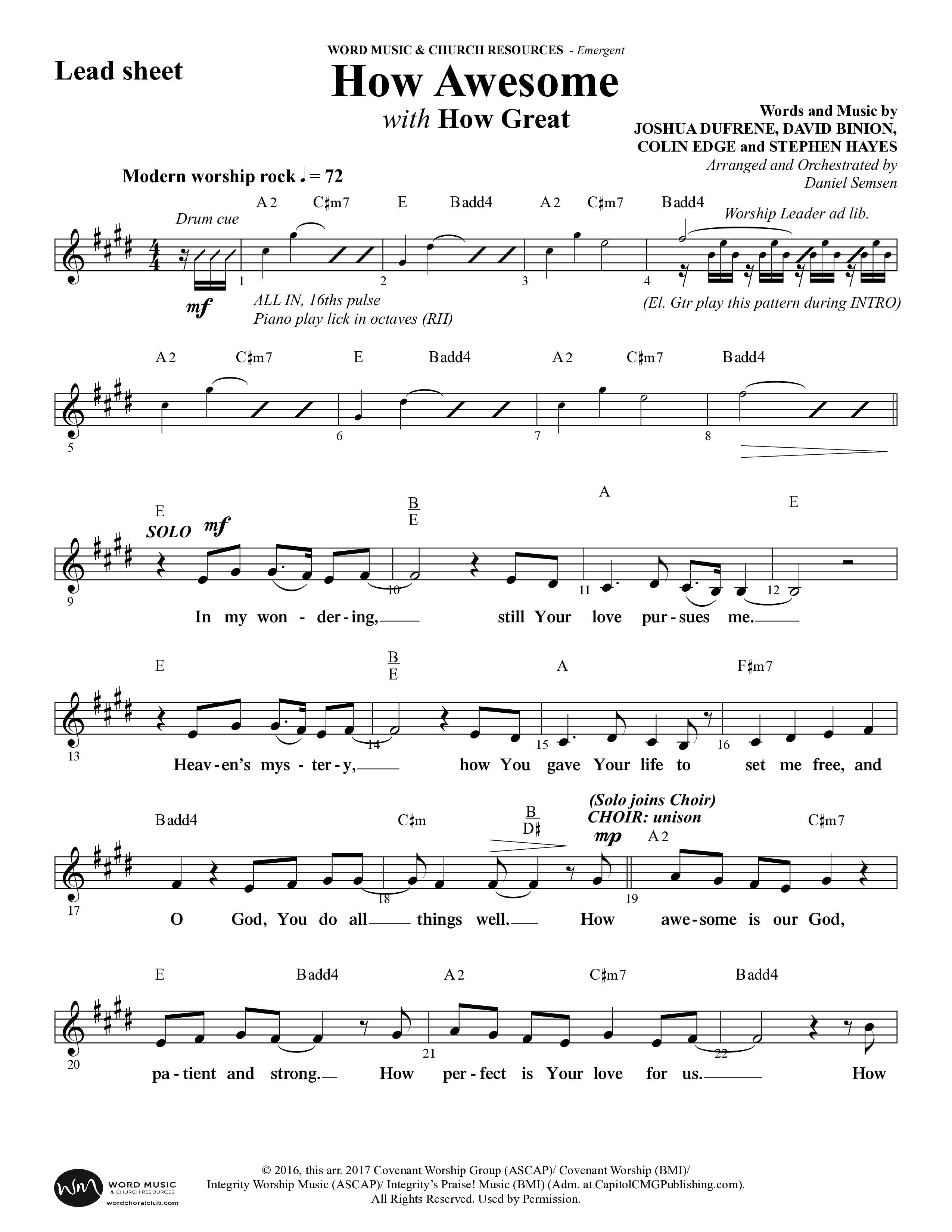 Emergent (8 Song Choral Collection) Song 8 (Lead & Chords) (Integrity Music)