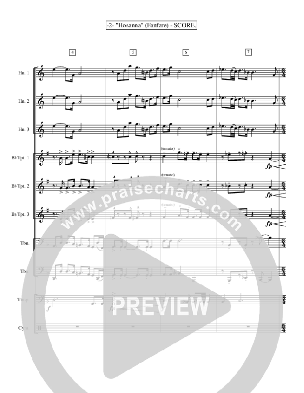 Hosanna (Fanfare) (Instrumental) Conductor's Score ()