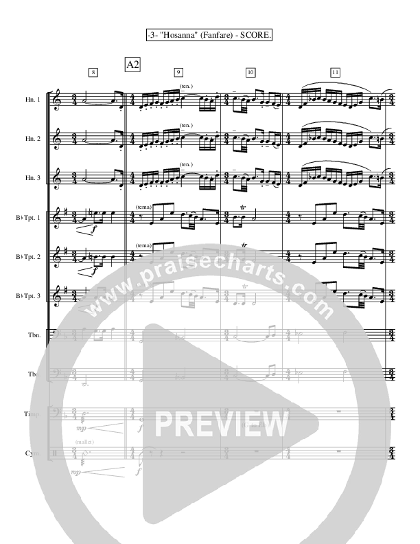 Hosanna (Fanfare) (Instrumental) Conductor's Score ()