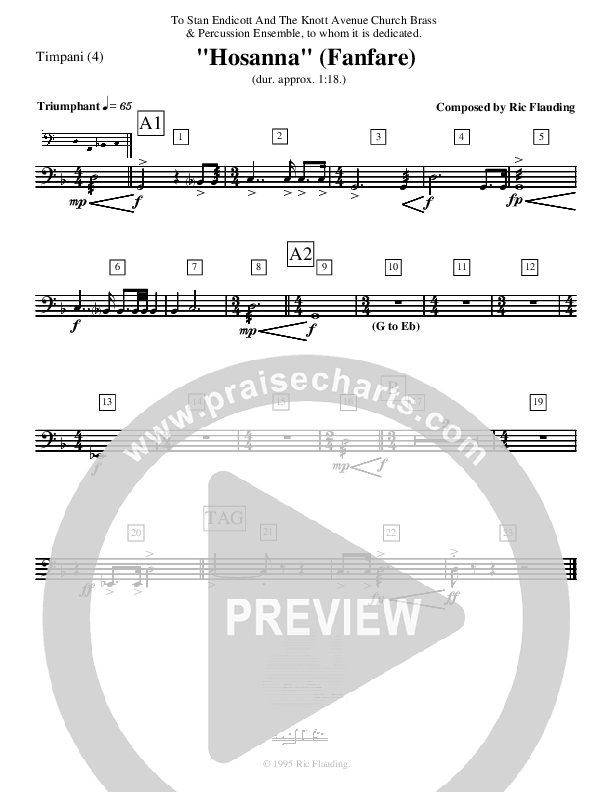 Hosanna (Fanfare) (Instrumental) Timpani ()