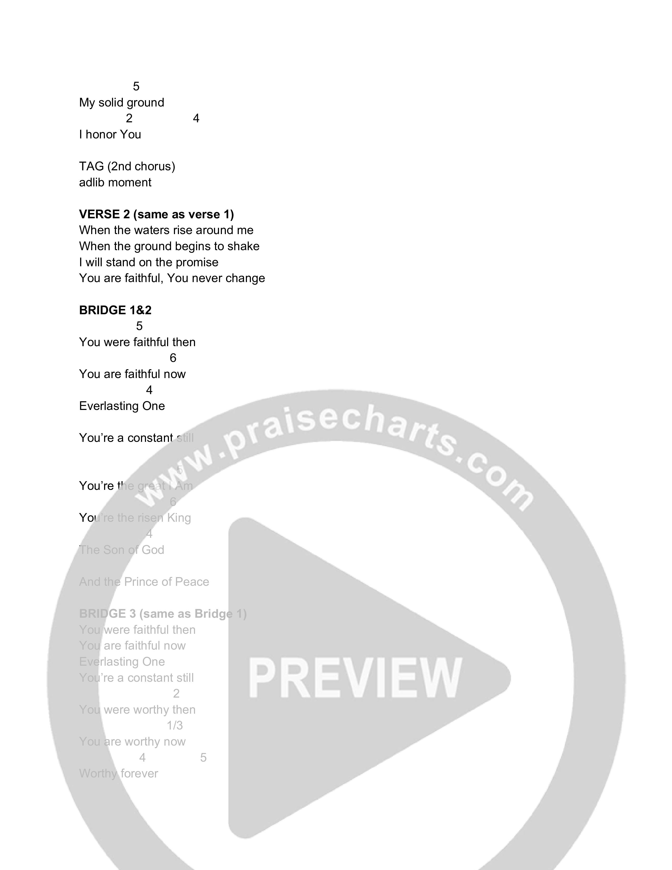 Honor You Chord Chart (Brittany Sipling)