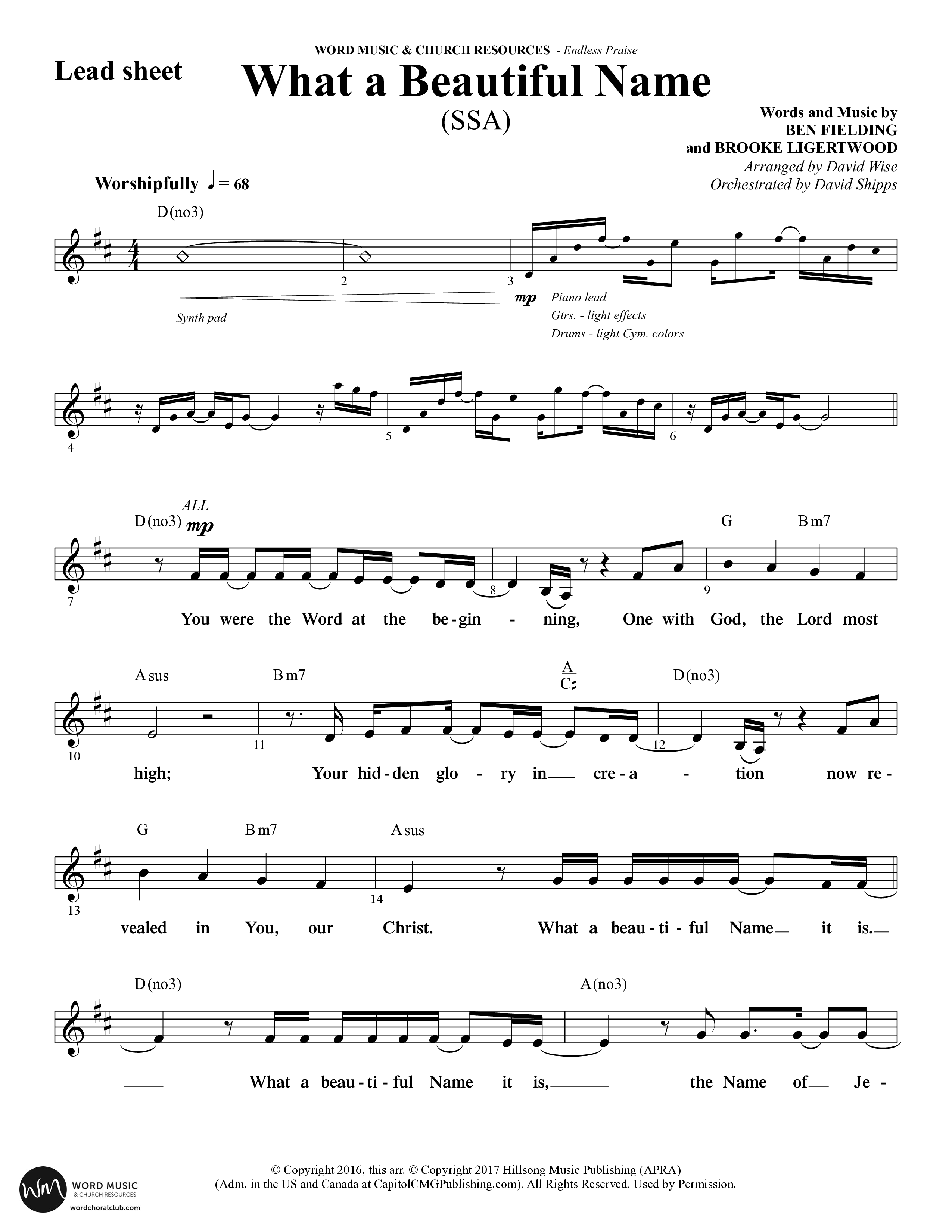 Endless Praise (7 Song Choral Collection) Song 3 (Lead & Chords) (Word Music Choral)