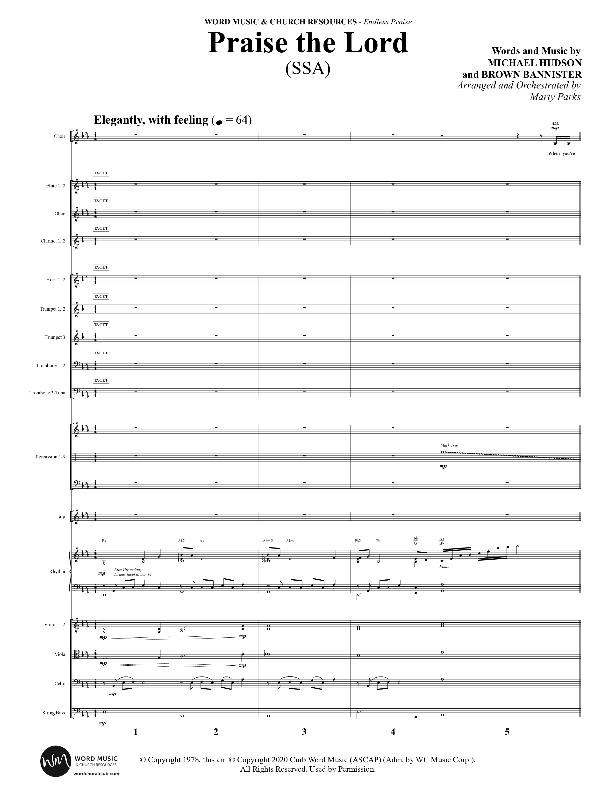 Endless Praise (7 Song Choral Collection) Song 5 (Orchestration) (Word Music Choral)