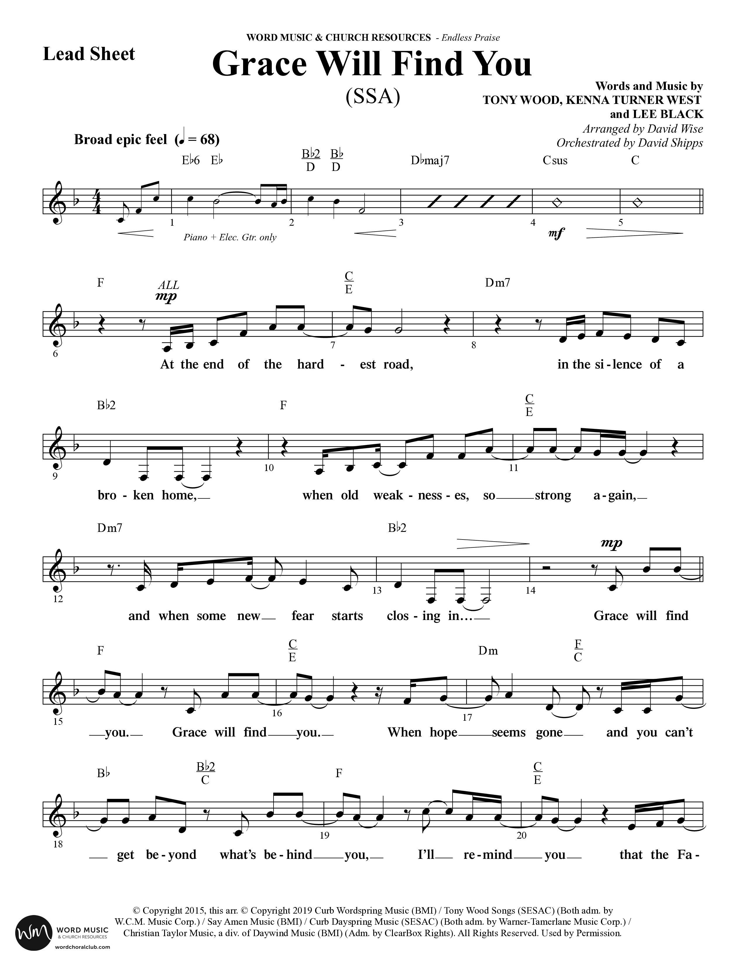 Endless Praise (7 Song Choral Collection) Song 7 (Lead & Chords) (Word Music Choral)