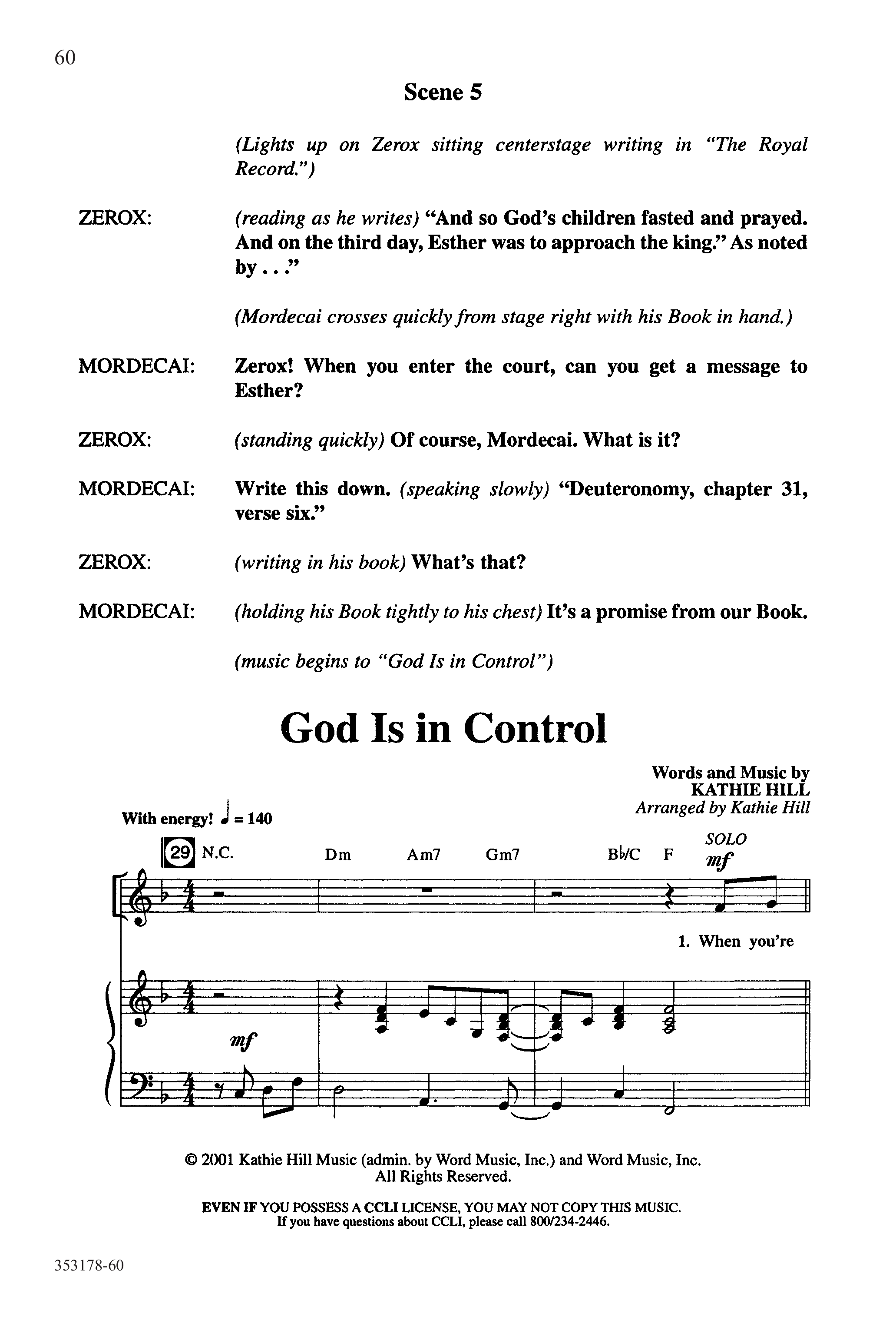 Esther-Ordinary Faith (17 Song Choral Collection) Song 10 (Piano SATB) (Word Music Choral / Arr. Kathie Hill)