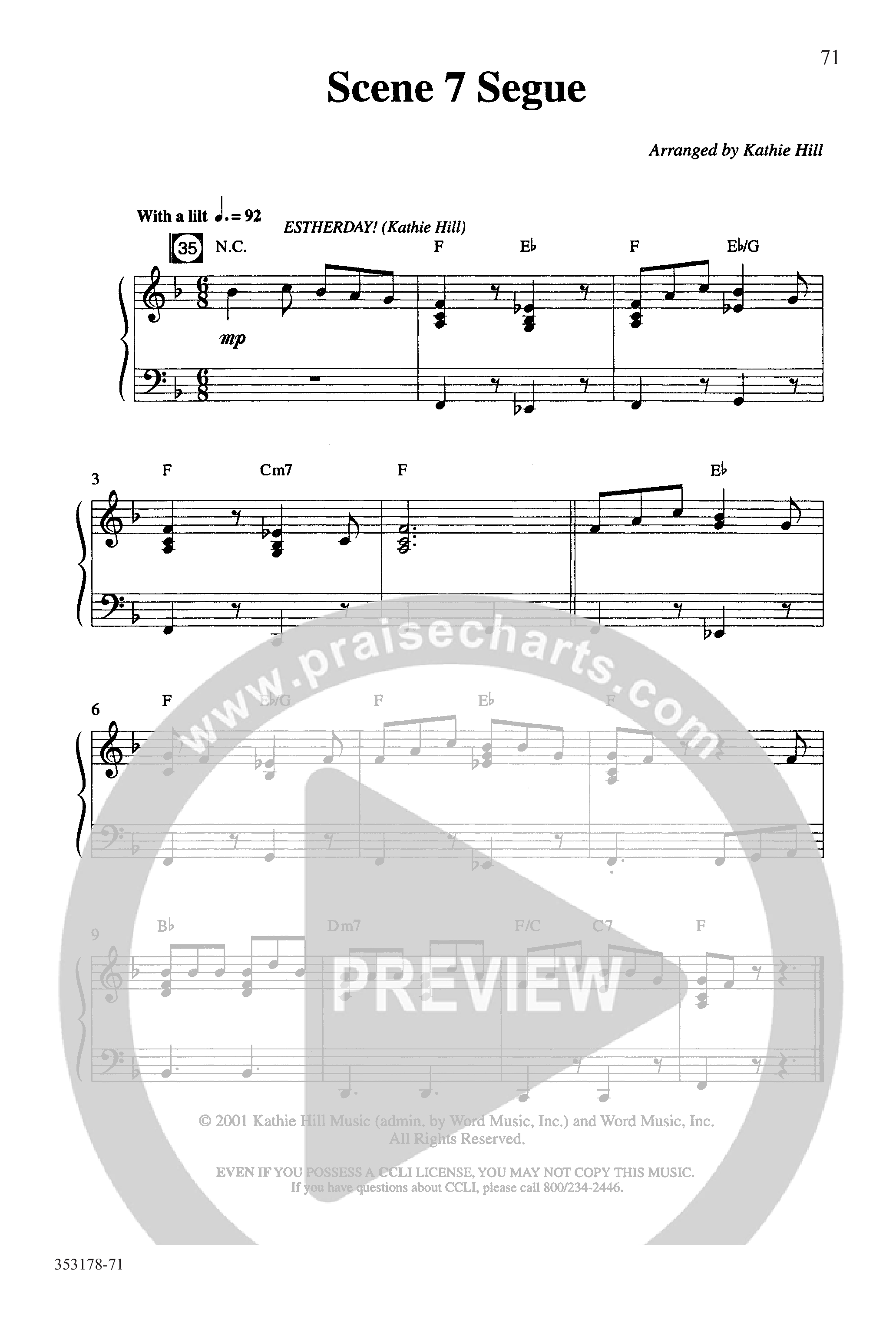 Esther-Ordinary Faith (17 Song Choral Collection) Song 11 (Piano SATB) (Word Music Choral / Arr. Kathie Hill)