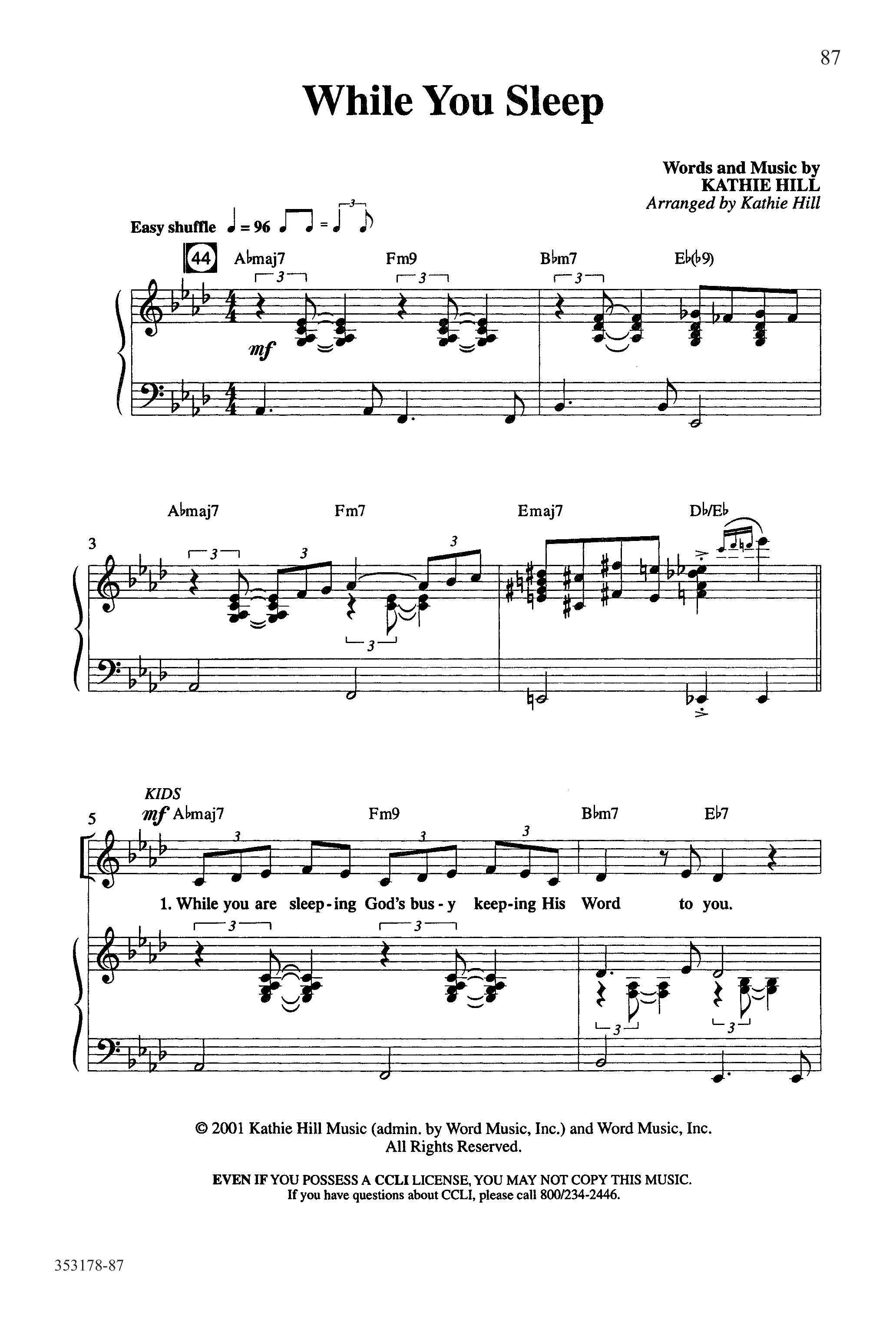 Esther-Ordinary Faith (17 Song Choral Collection) Song 14 (Piano SATB) (Word Music Choral / Arr. Kathie Hill)