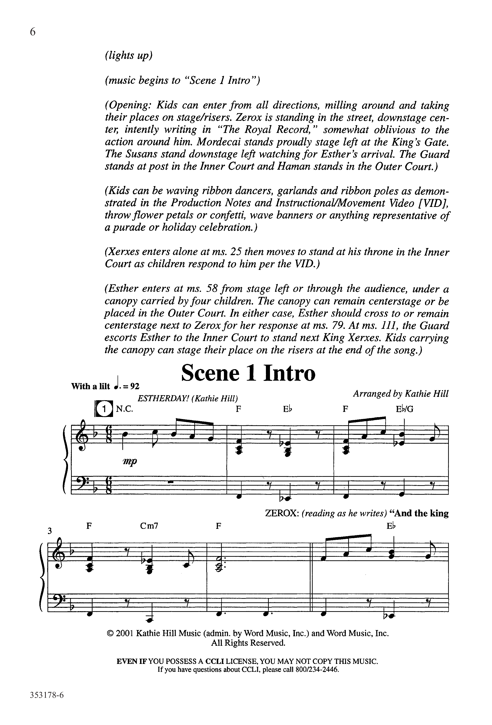 Esther-Ordinary Faith (17 Song Choral Collection) Song 1 (Piano SATB) (Word Music Choral / Arr. Kathie Hill)