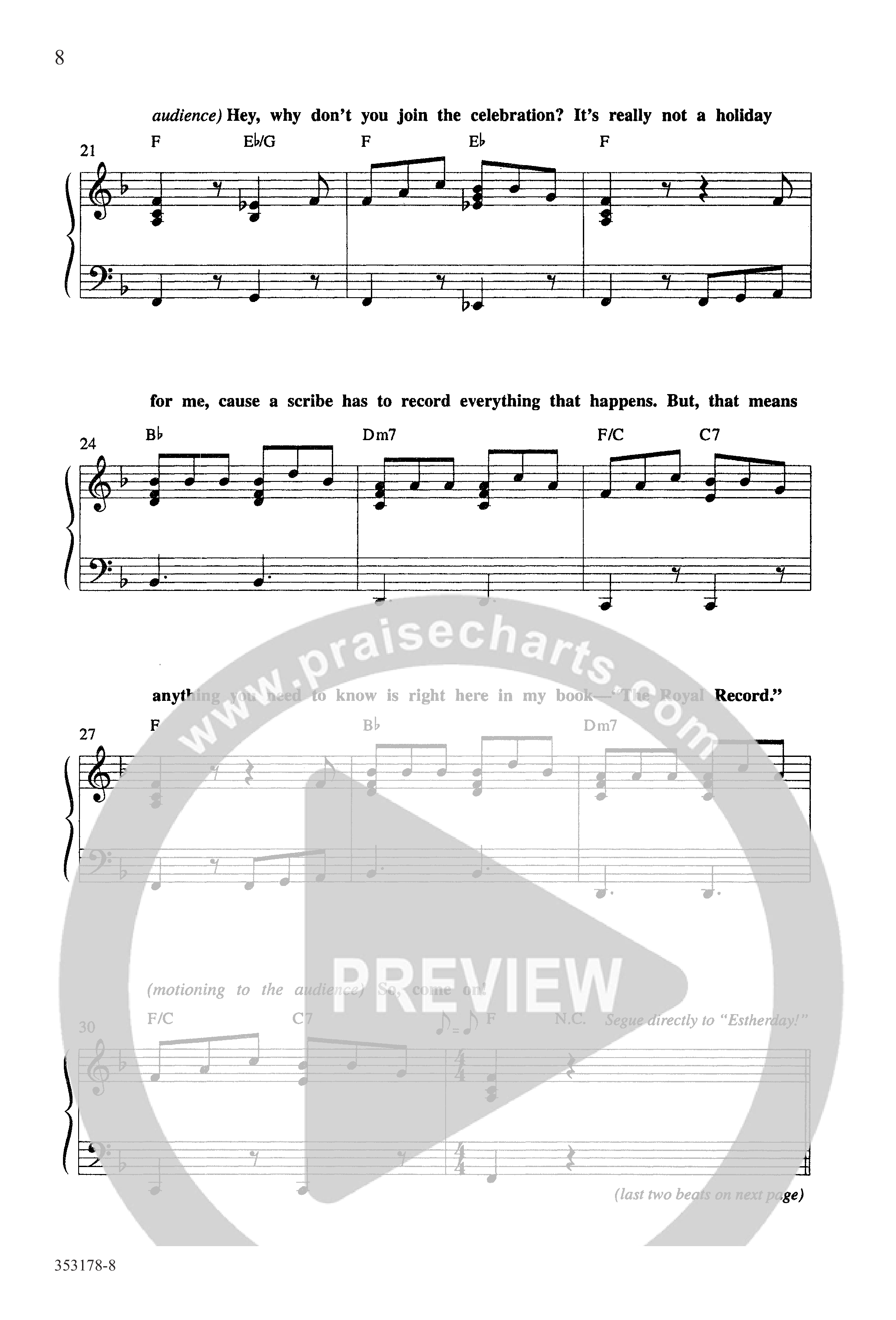 Esther-Ordinary Faith (17 Song Choral Collection) Song 1 (Piano SATB) (Word Music Choral / Arr. Kathie Hill)
