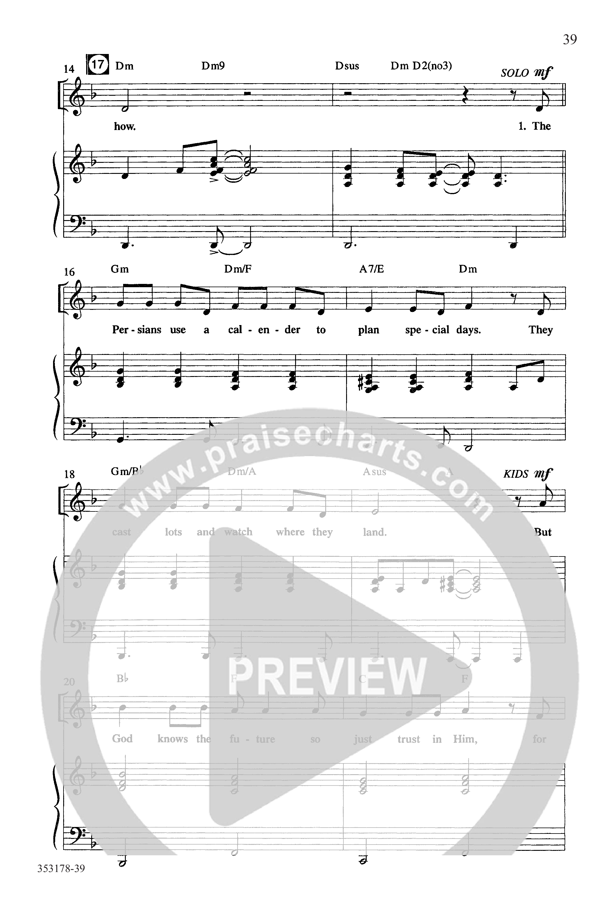 Esther-Ordinary Faith (17 Song Choral Collection) Song 5 (Piano SATB) (Word Music Choral / Arr. Kathie Hill)