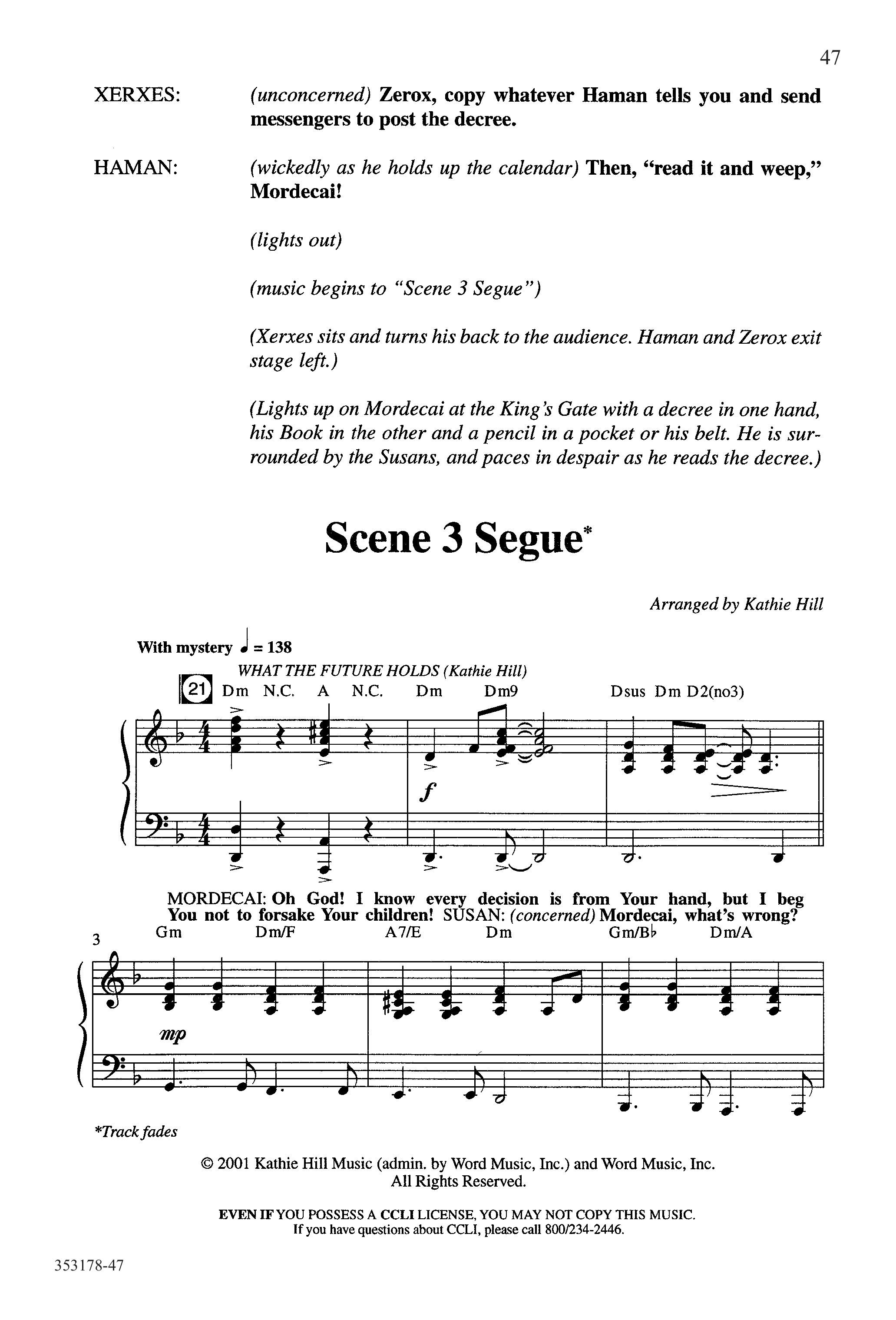 Esther-Ordinary Faith (17 Song Choral Collection) Song 6 (Piano SATB) (Word Music Choral / Arr. Kathie Hill)