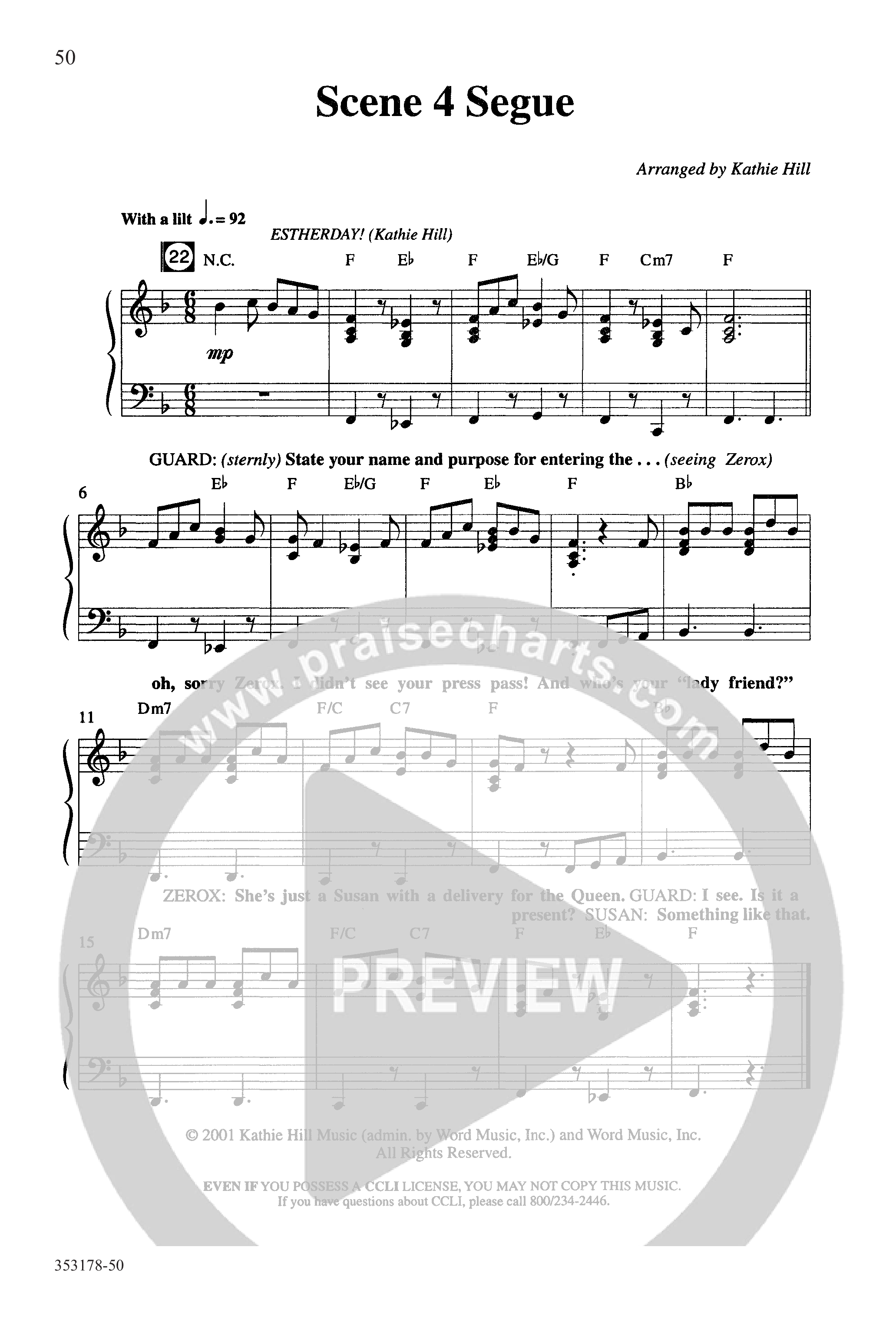 Esther-Ordinary Faith (17 Song Choral Collection) Song 7 (Piano SATB) (Word Music Choral / Arr. Kathie Hill)