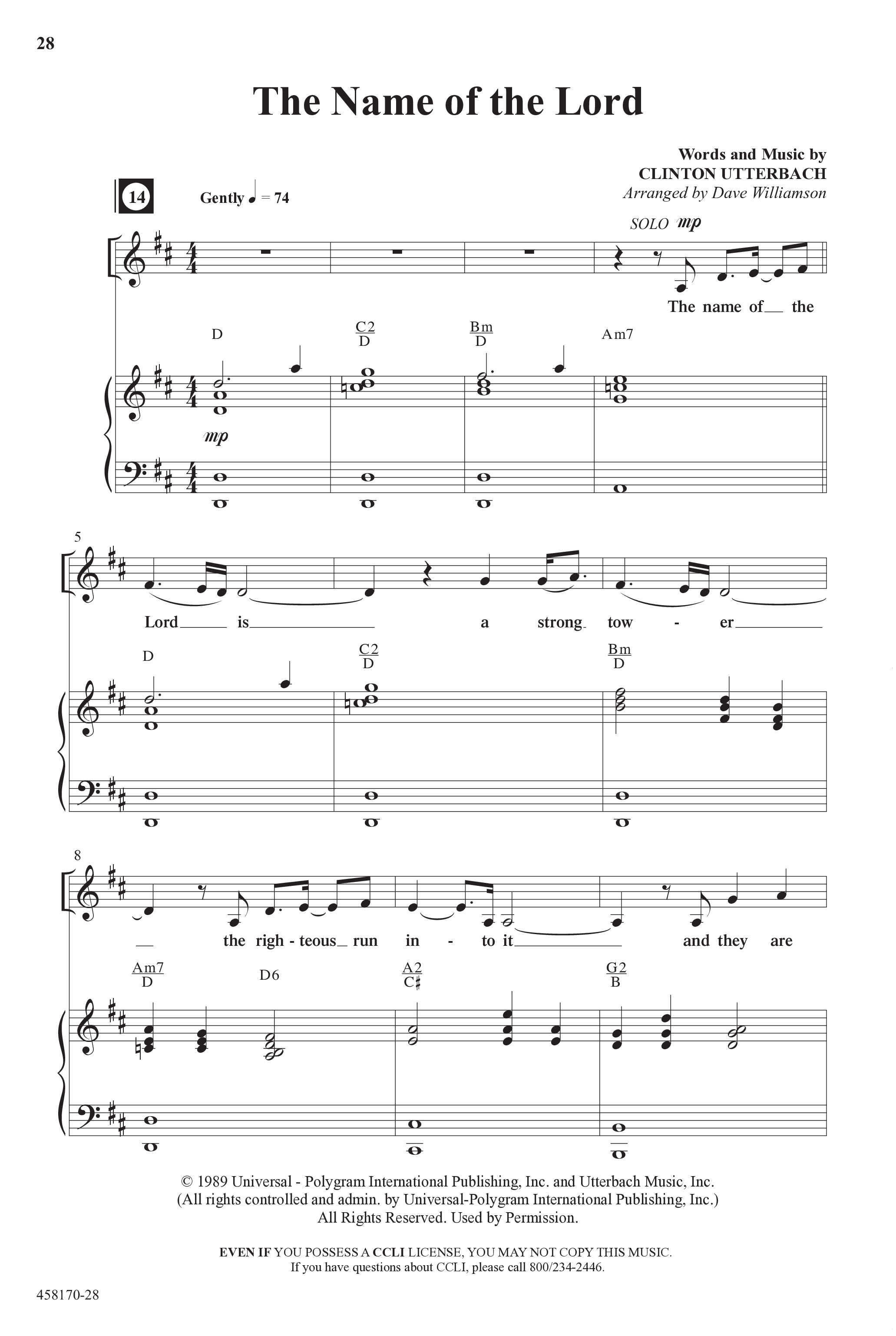 Everlasting (10 Song Choral Collection) Song 3 (Piano SATB) (Word Music Choral / Arr. Dave Williamson)