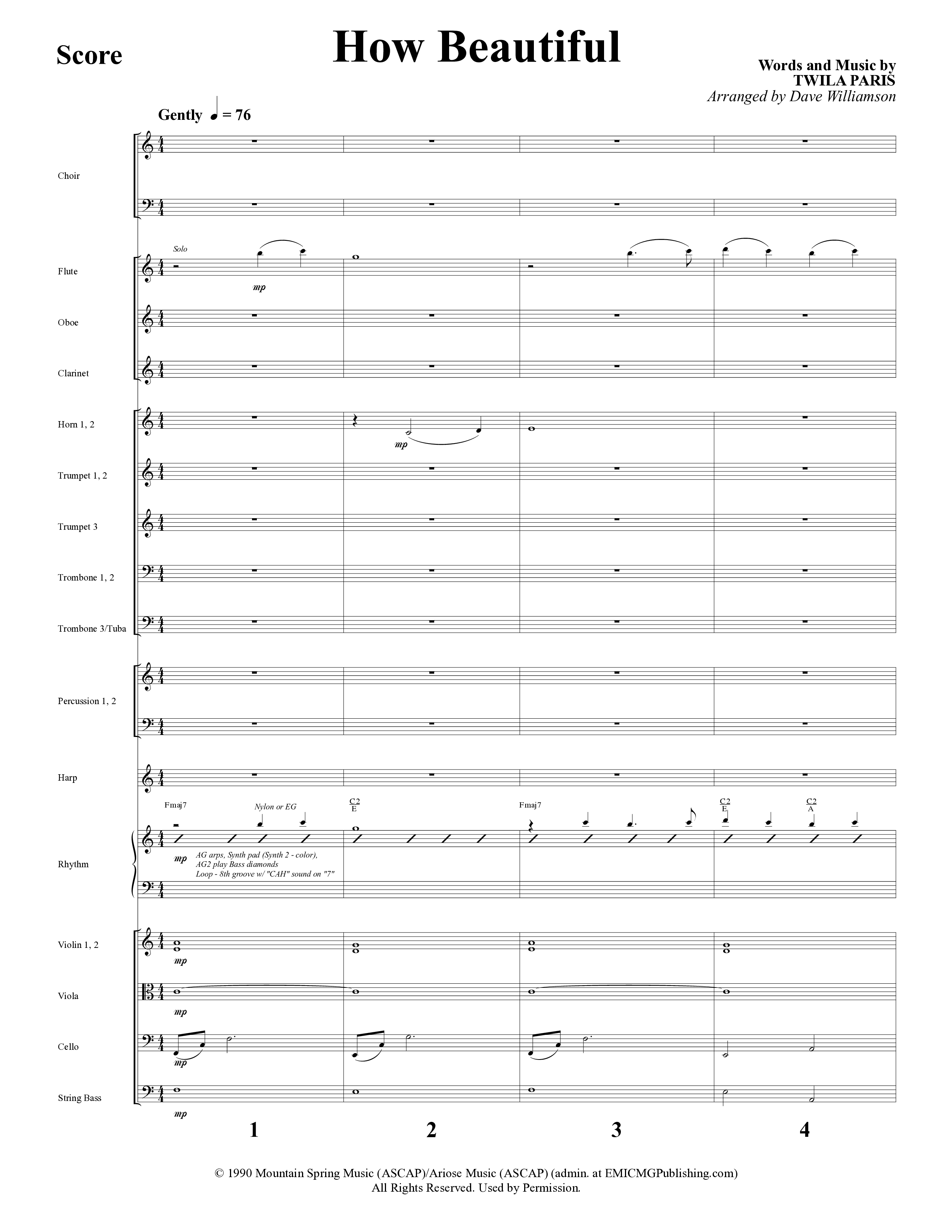 Everlasting (10 Song Choral Collection) Song 4 (Orchestration) (Word Music Choral / Arr. Dave Williamson)