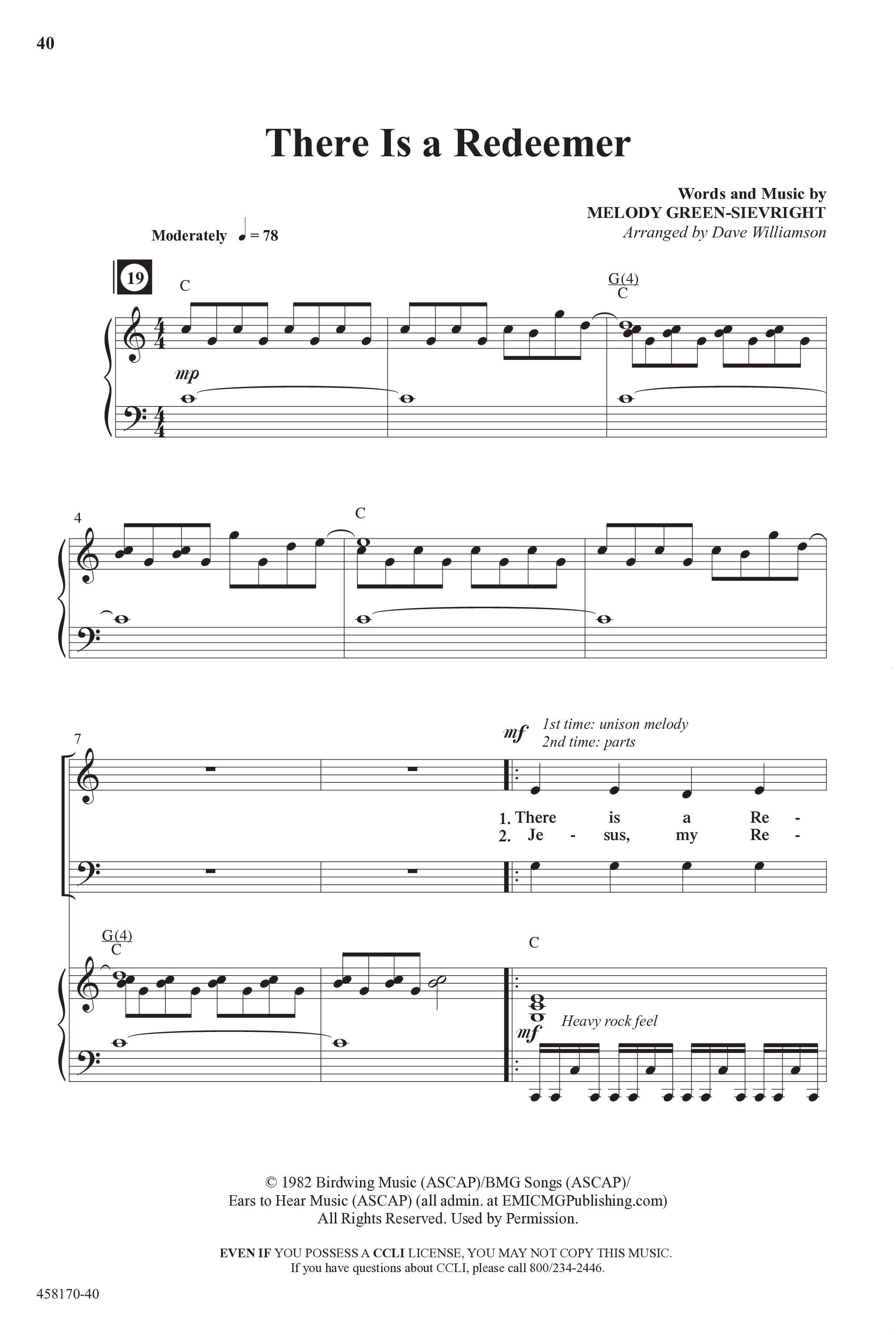 Everlasting (10 Song Choral Collection) Song 4 (Piano SATB) (Word Music Choral / Arr. Dave Williamson)
