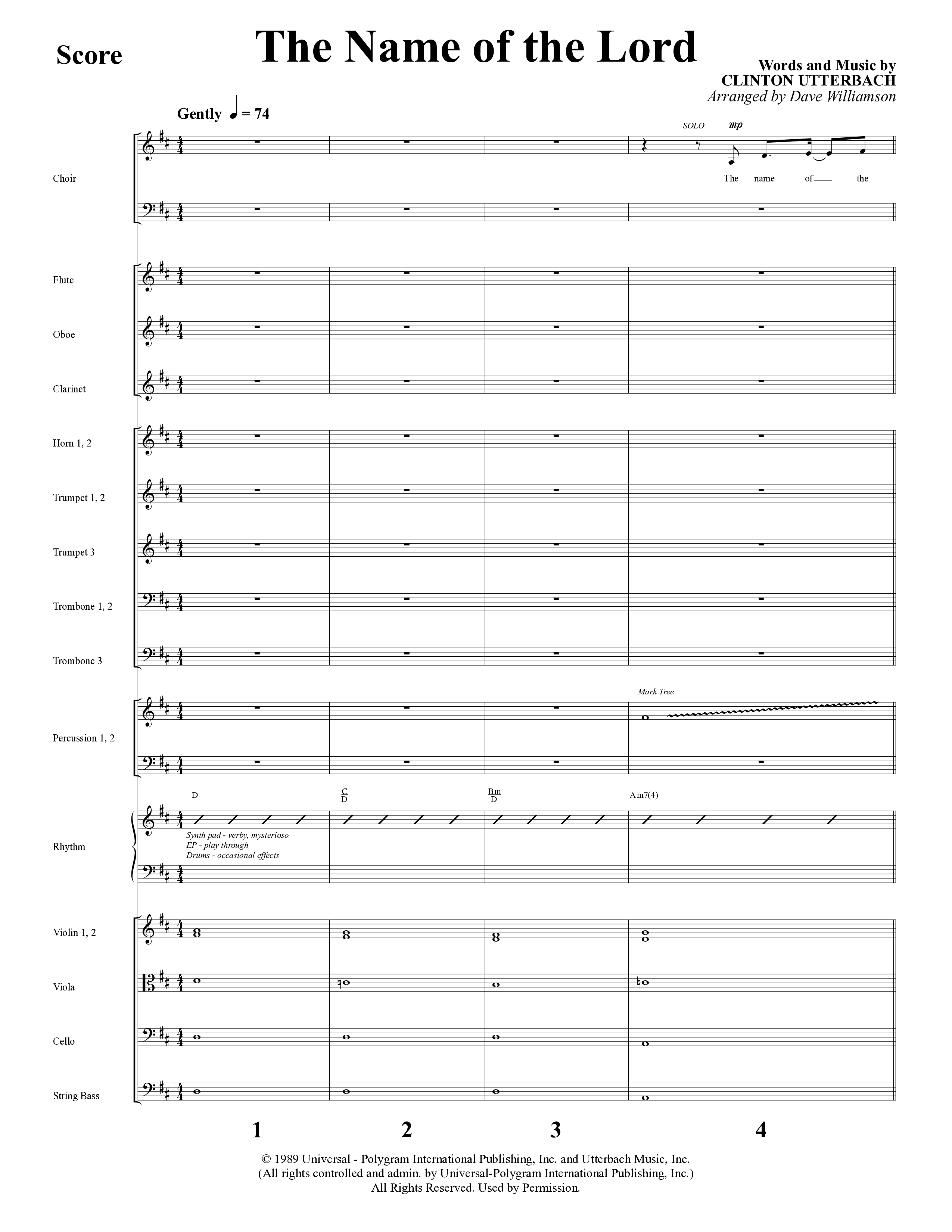 Everlasting (10 Song Choral Collection) Song 6 (Orchestration) (Word Music Choral / Arr. Dave Williamson)