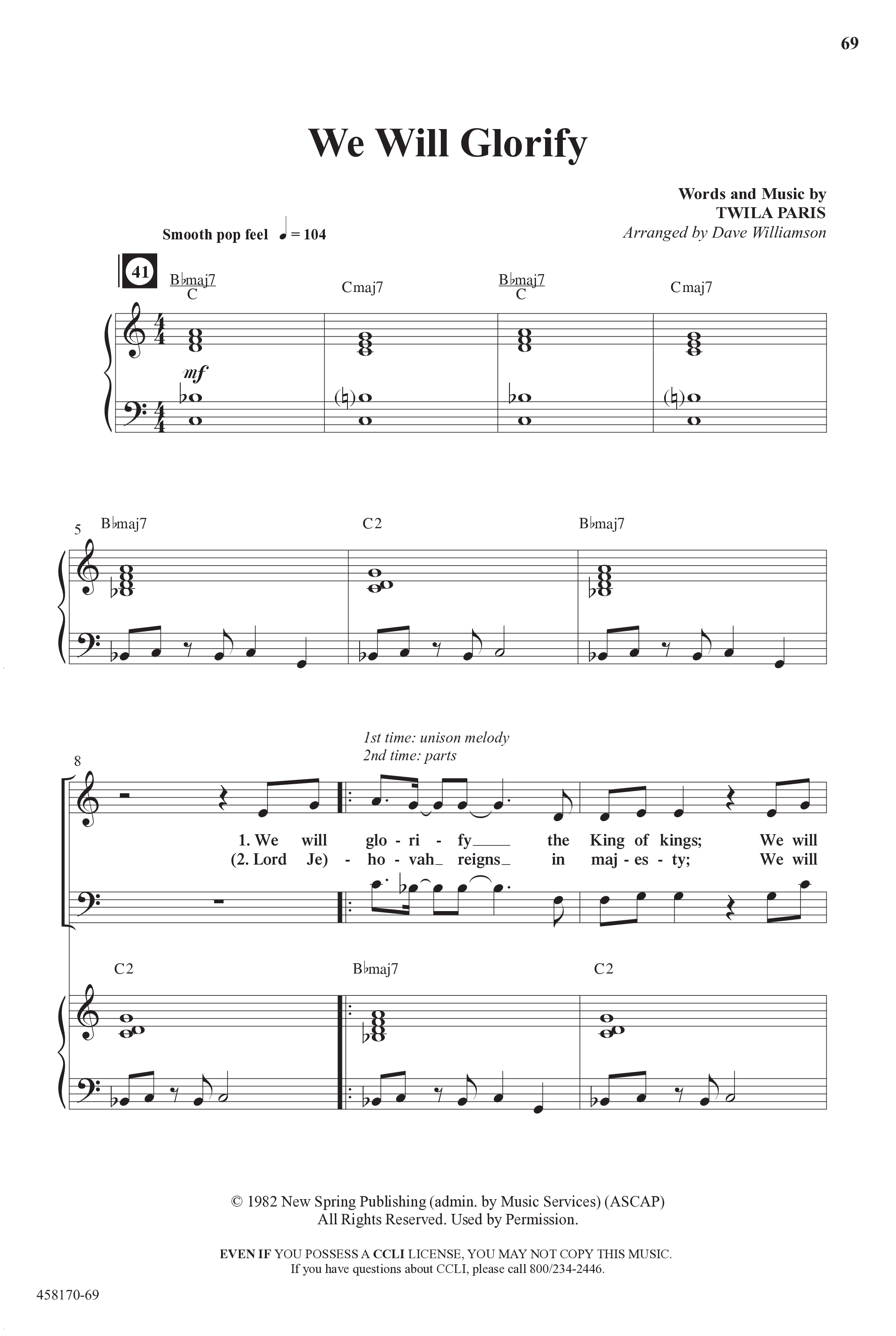 Everlasting (10 Song Choral Collection) Song 7 (Piano SATB) (Word Music Choral / Arr. Dave Williamson)