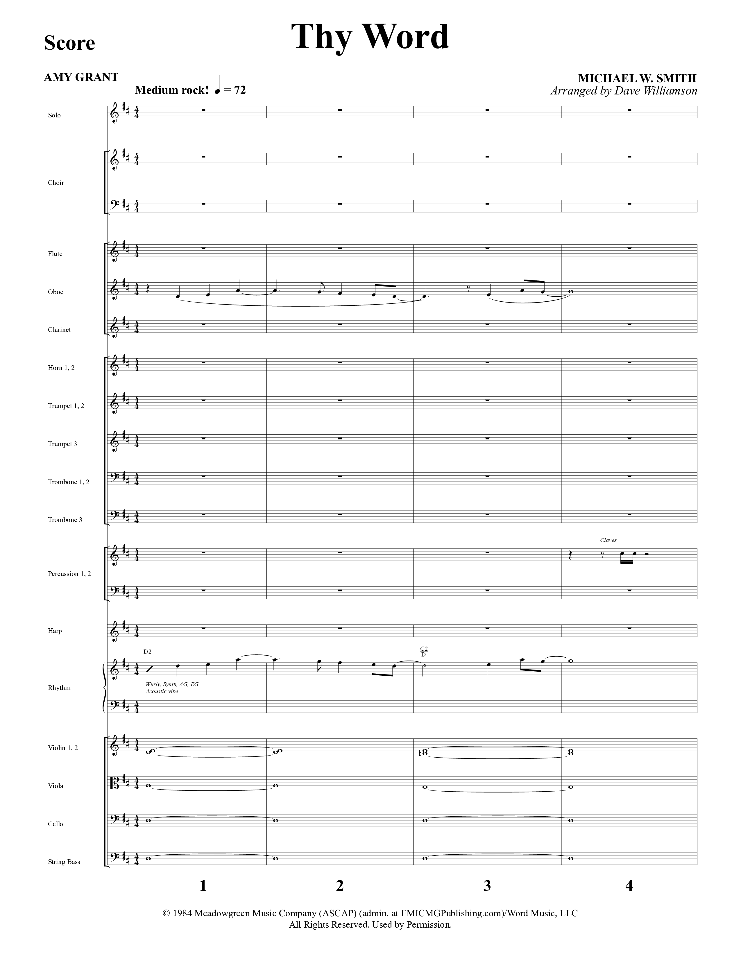 Everlasting (10 Song Choral Collection) Song 8 (Orchestration) (Word Music Choral / Arr. Dave Williamson)
