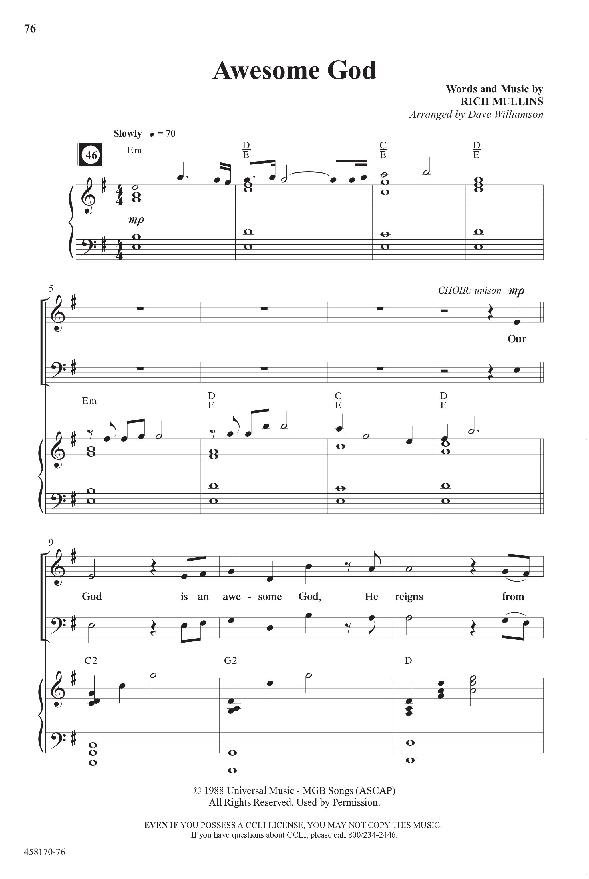 Everlasting (10 Song Choral Collection) Song 8 (Piano SATB) (Word Music Choral / Arr. Dave Williamson)