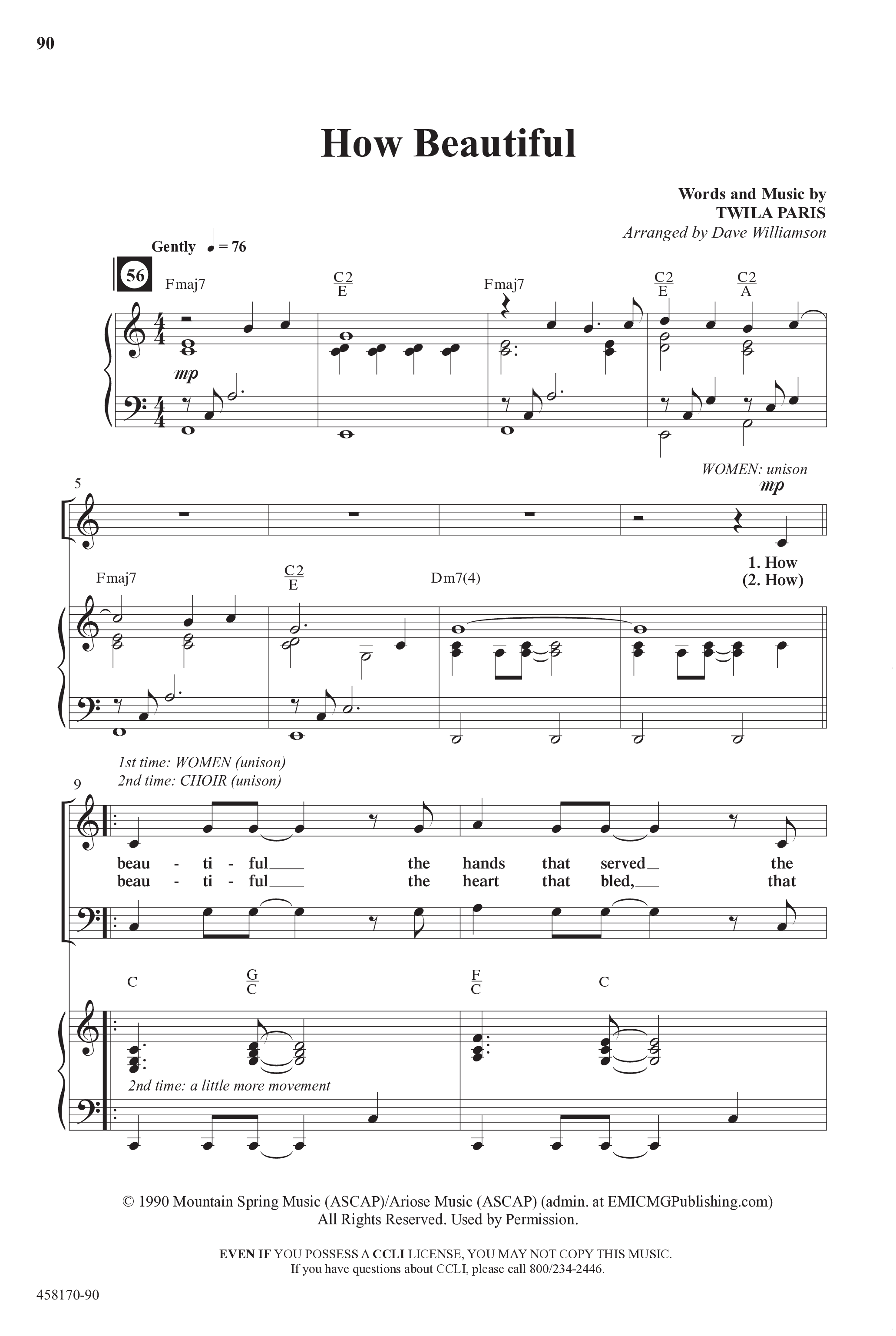 Everlasting (10 Song Choral Collection) Song 9 (Piano SATB) (Word Music Choral / Arr. Dave Williamson)