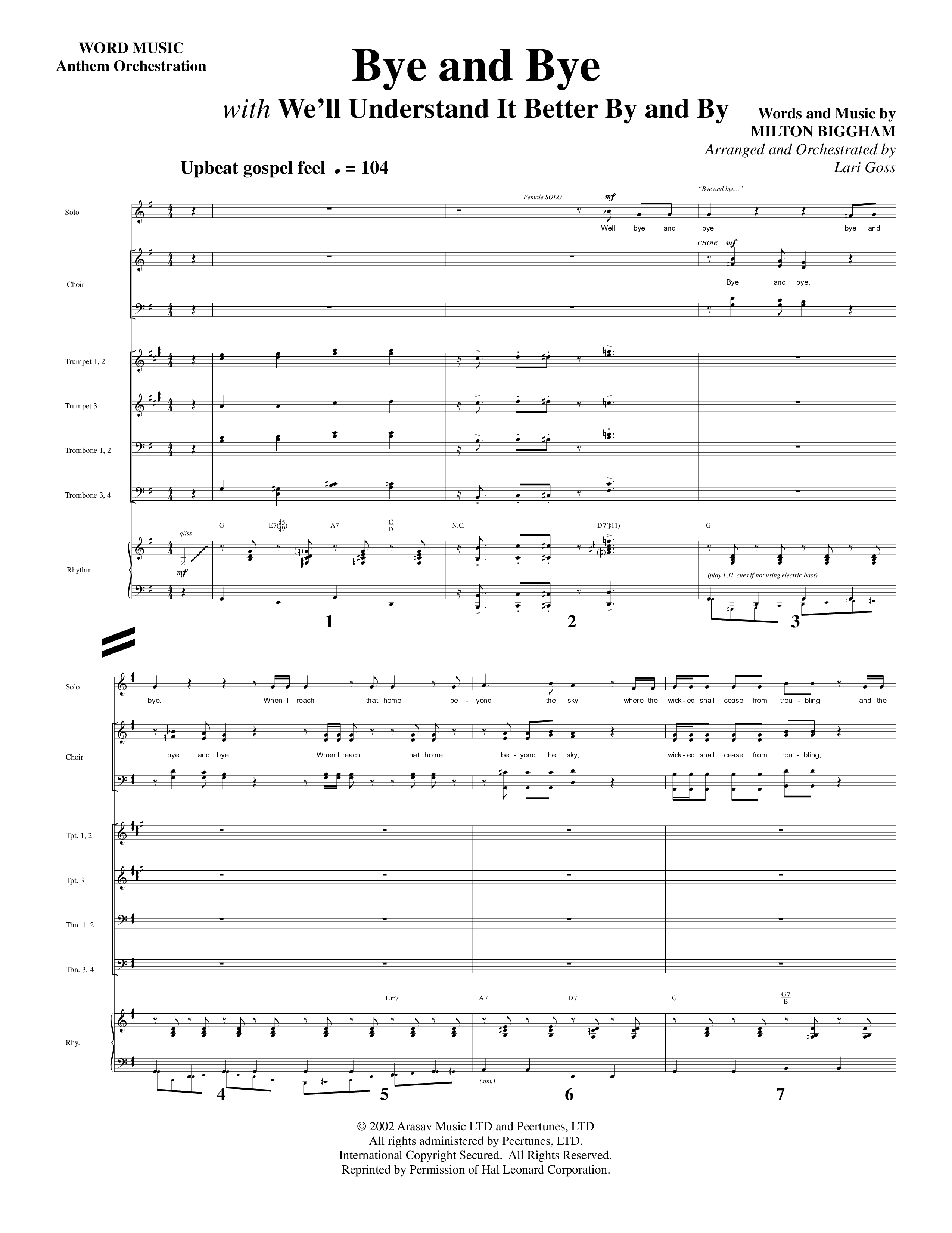 Everyday Sunday (10 Song Choral Collection) Orchestrations (SATB) (Word Music Choral / Arr. Lari Goss)