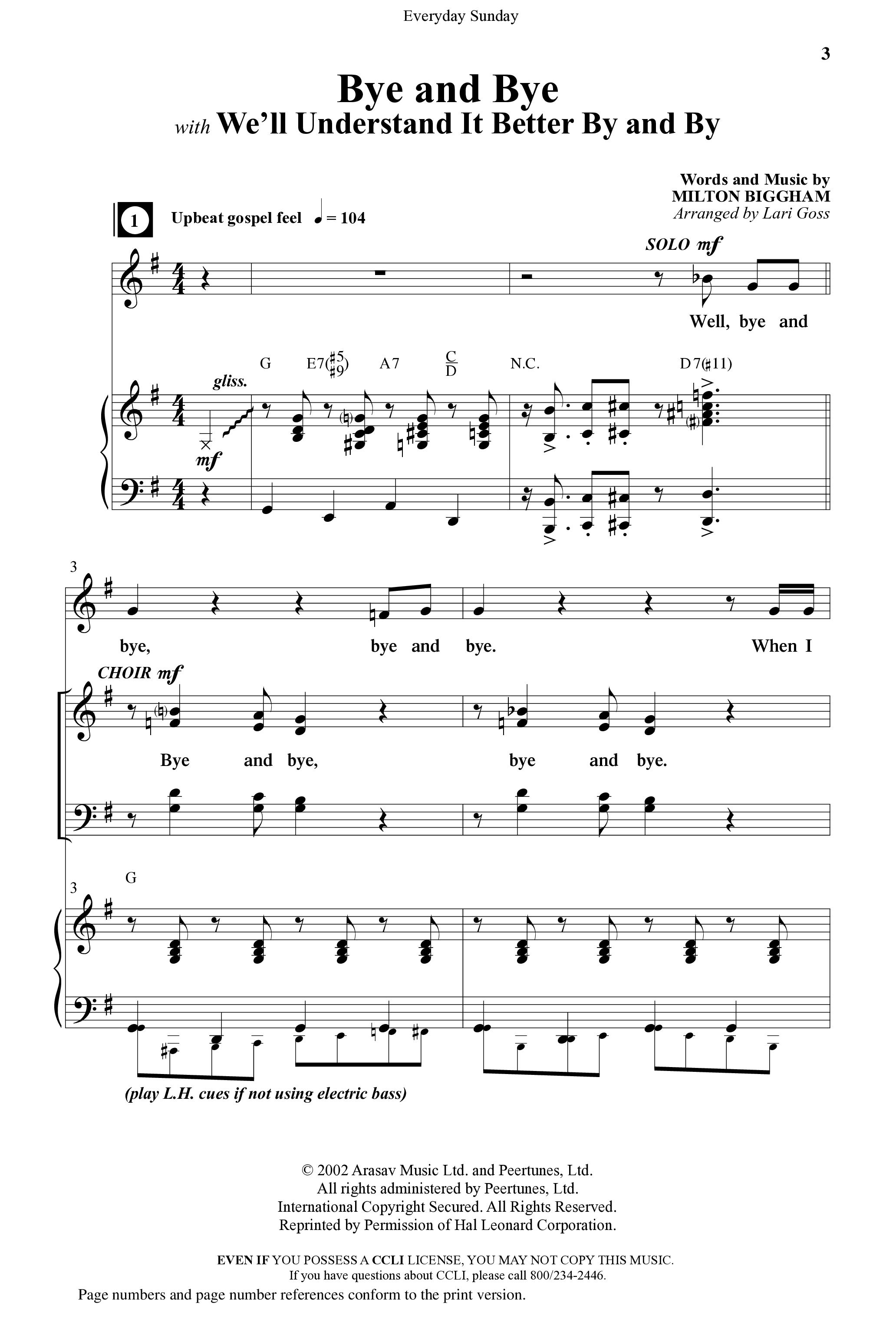 Everyday Sunday (10 Song Choral Collection) Choral Book (Word Music Choral / Arr. Lari Goss)