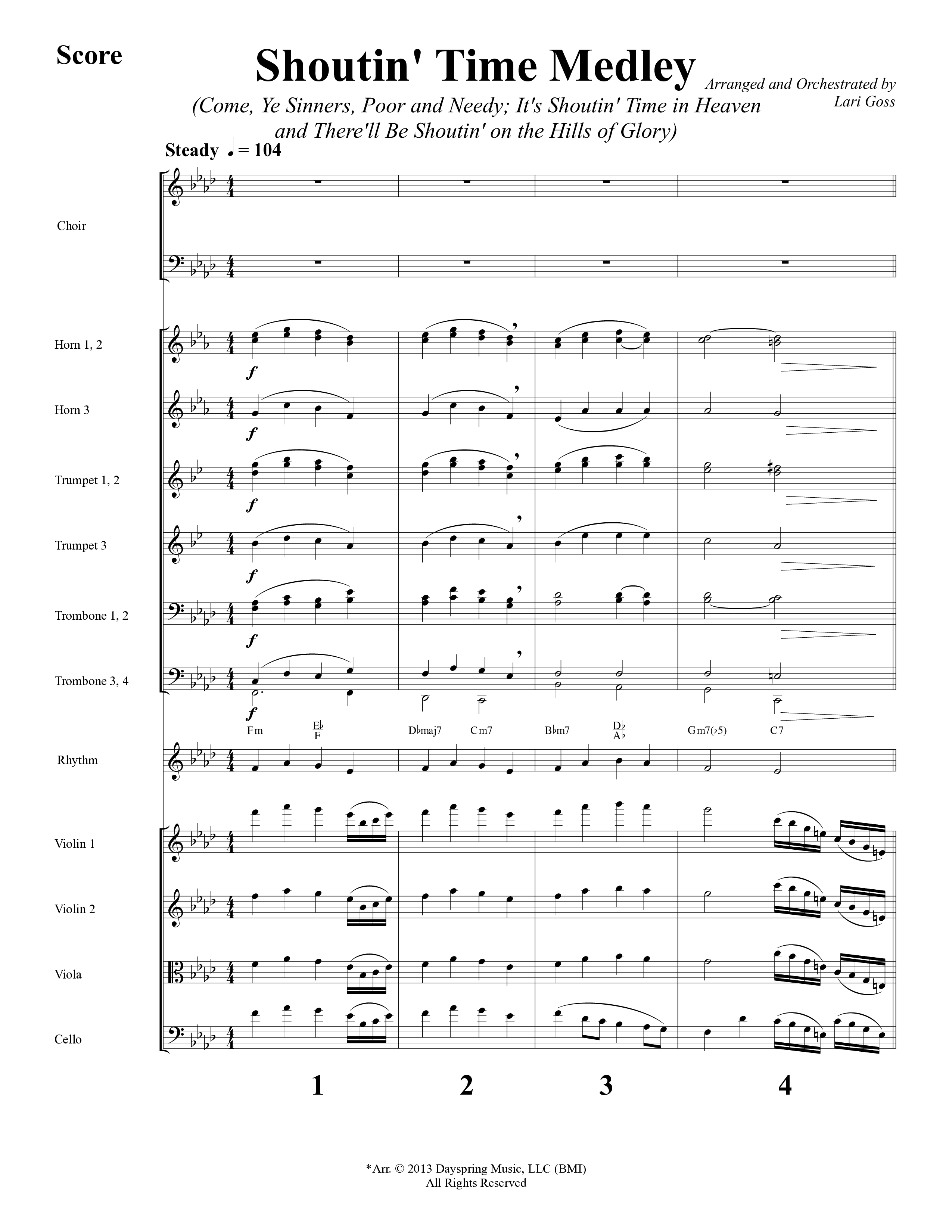 Everyday Sunday (10 Song Choral Collection) Song 4 (Orchestration) (Word Music Choral / Arr. Lari Goss)
