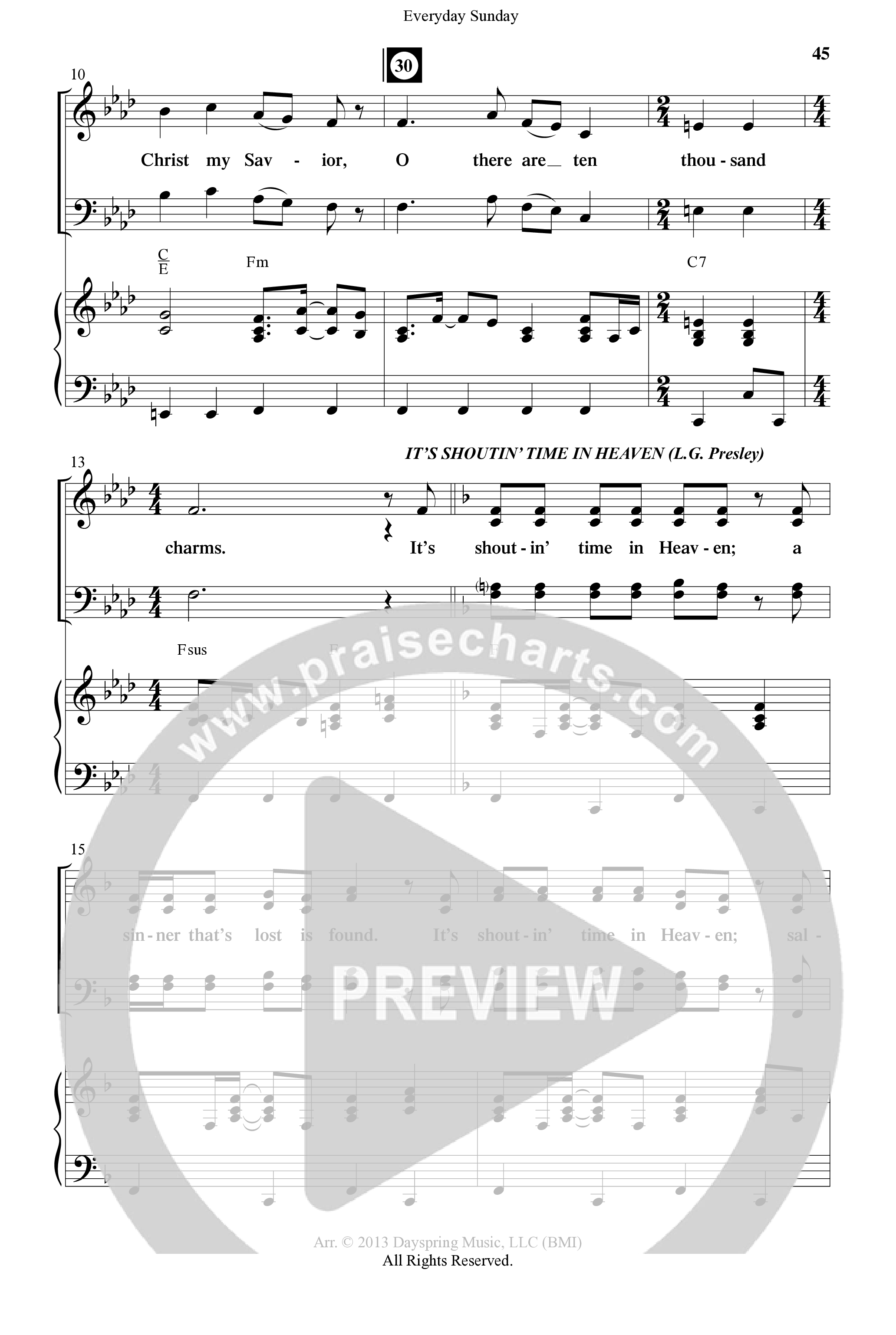 Everyday Sunday (10 Song Choral Collection) Song 4 (Piano SATB) (Word Music Choral / Arr. Lari Goss)