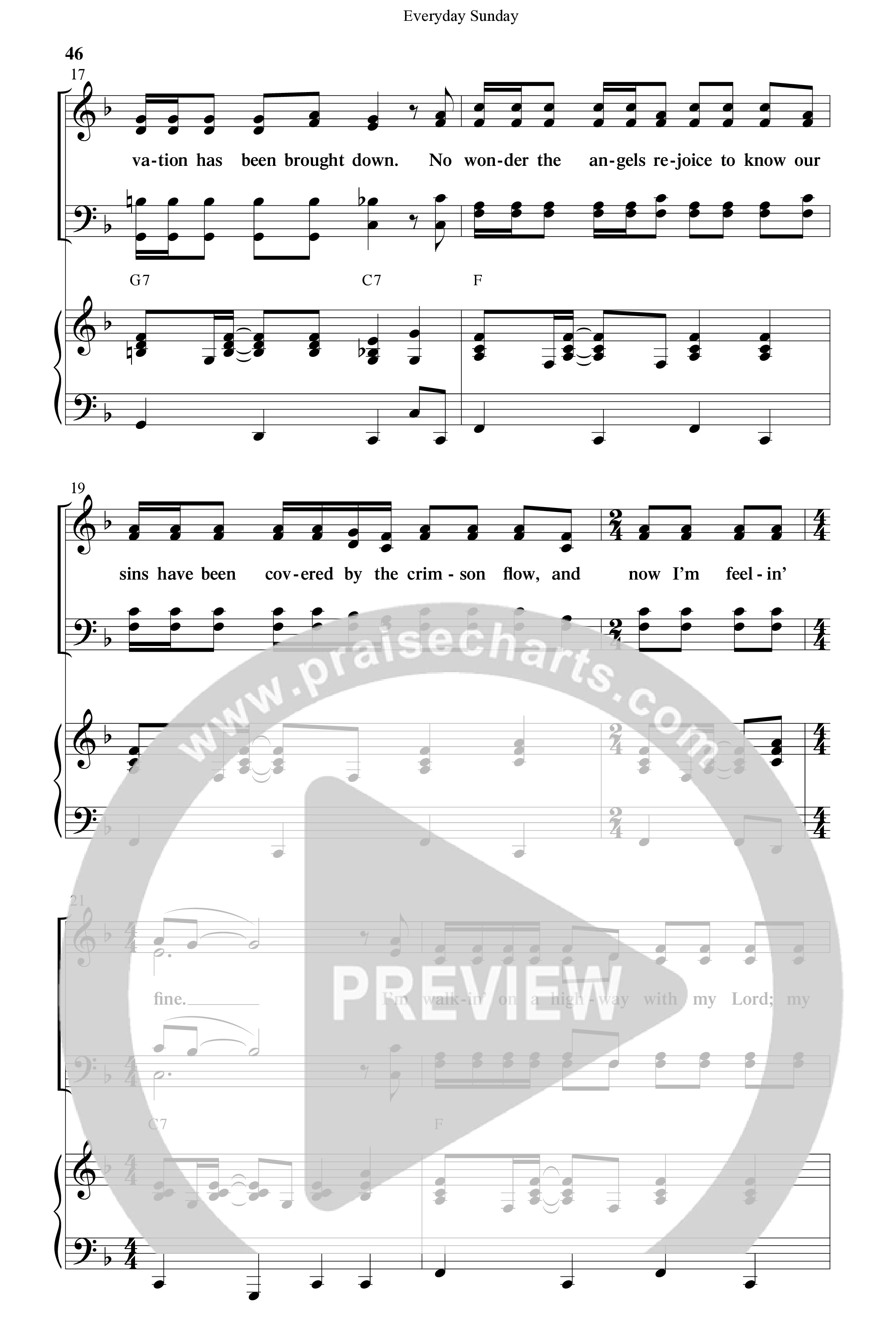 Everyday Sunday (10 Song Choral Collection) Song 4 (Piano SATB) (Word Music Choral / Arr. Lari Goss)