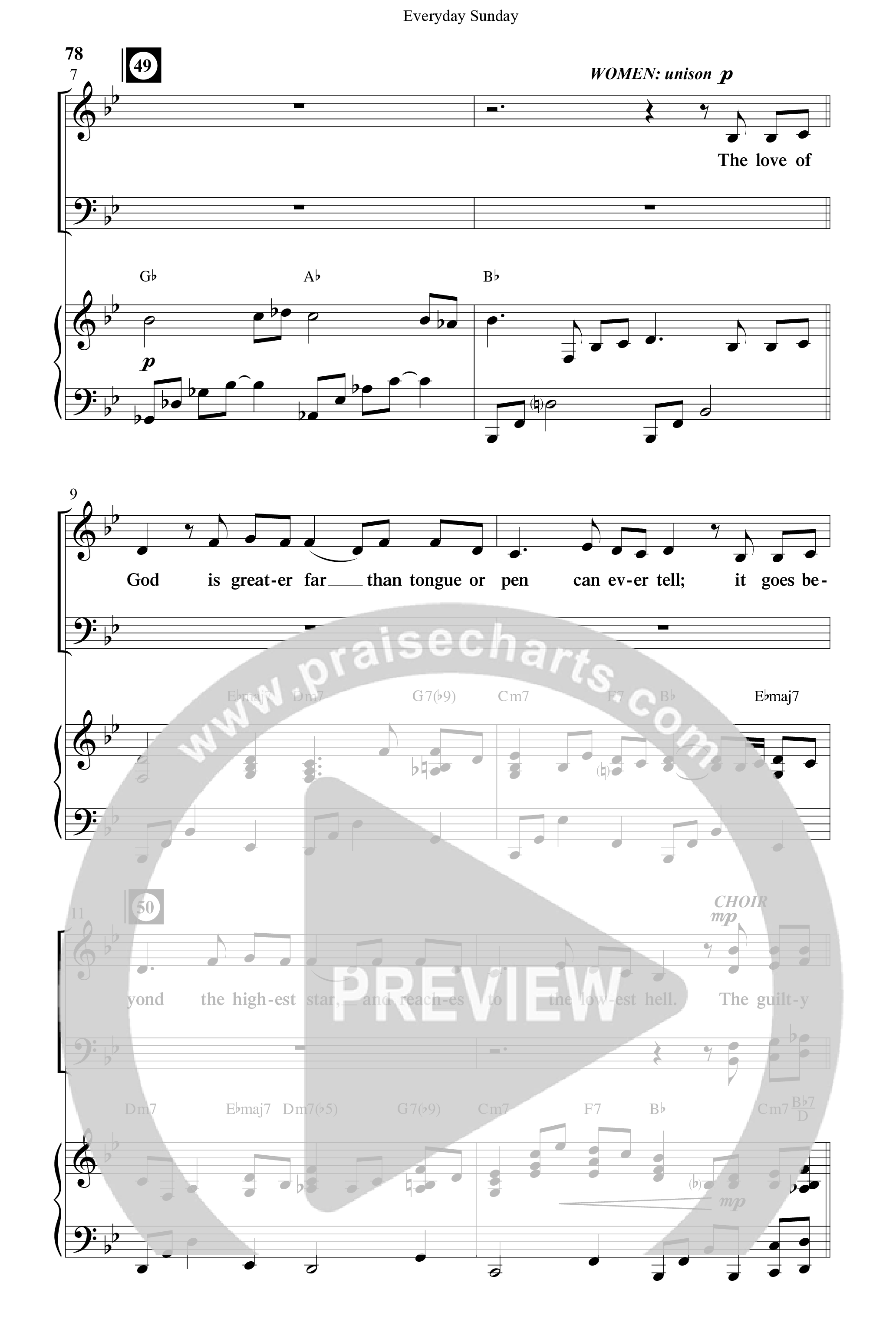 Everyday Sunday (10 Song Choral Collection) Song 6 (Piano SATB) (Word Music Choral / Arr. Lari Goss)