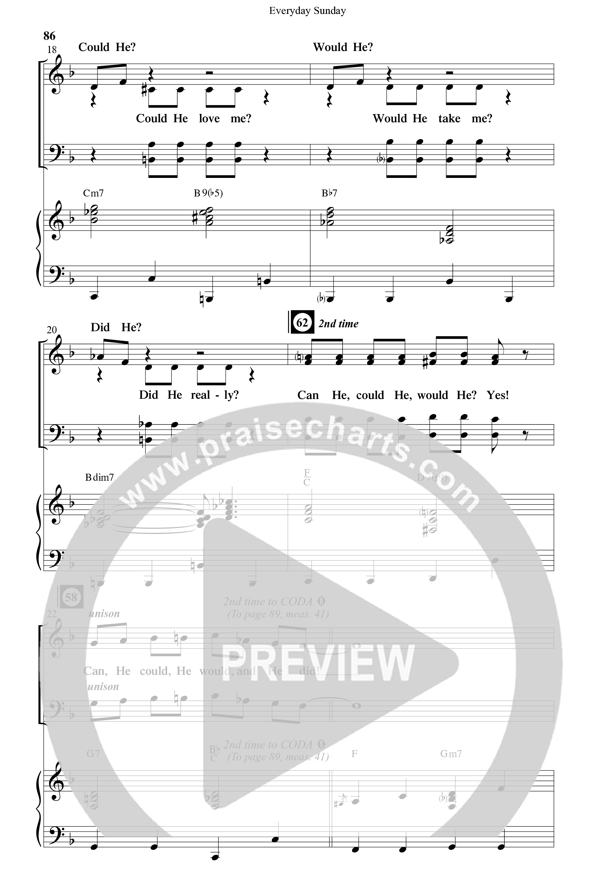 Everyday Sunday (10 Song Choral Collection) Song 7 (Piano SATB) (Word Music Choral / Arr. Lari Goss)