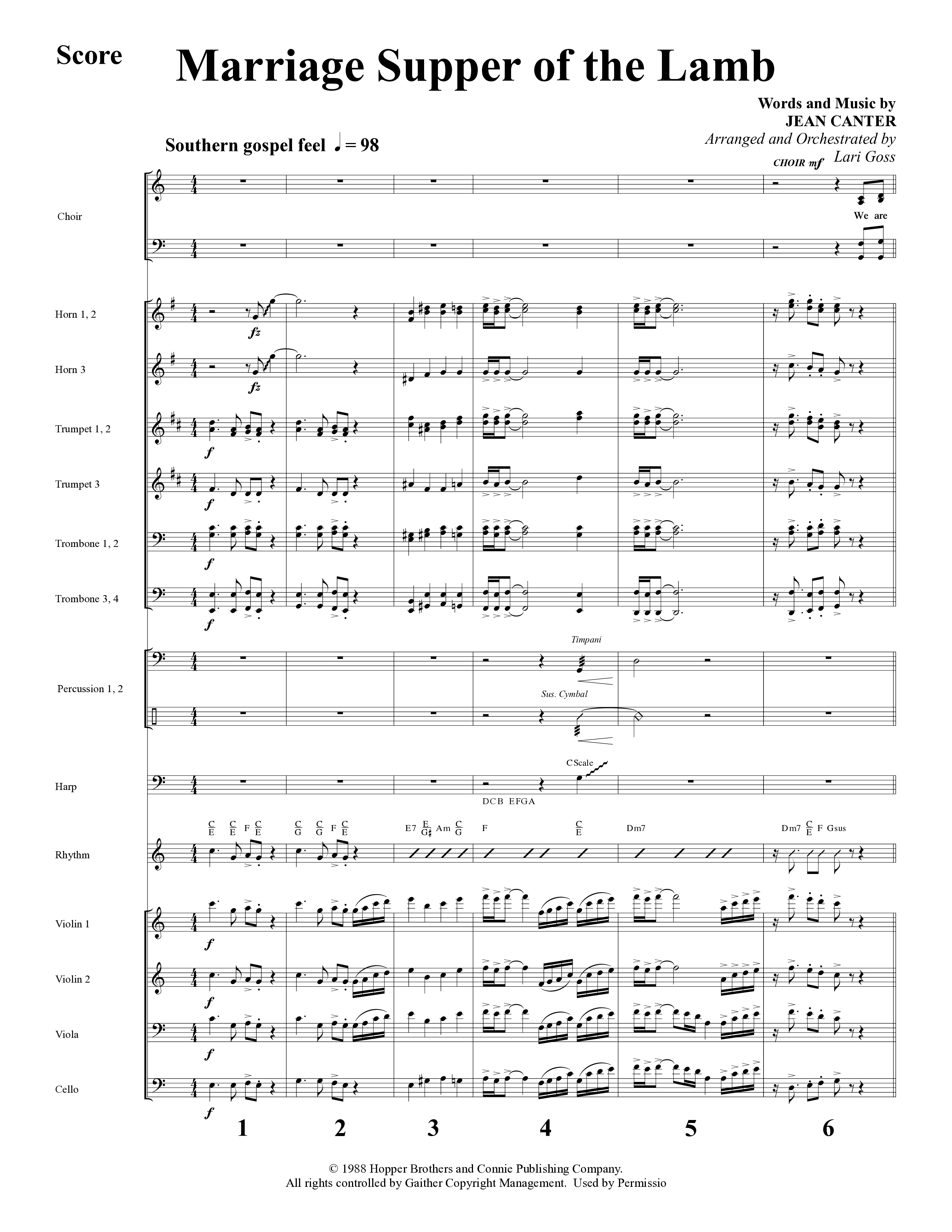 Everyday Sunday (10 Song Choral Collection) Song 9 (Orchestration) (Word Music Choral / Arr. Lari Goss)