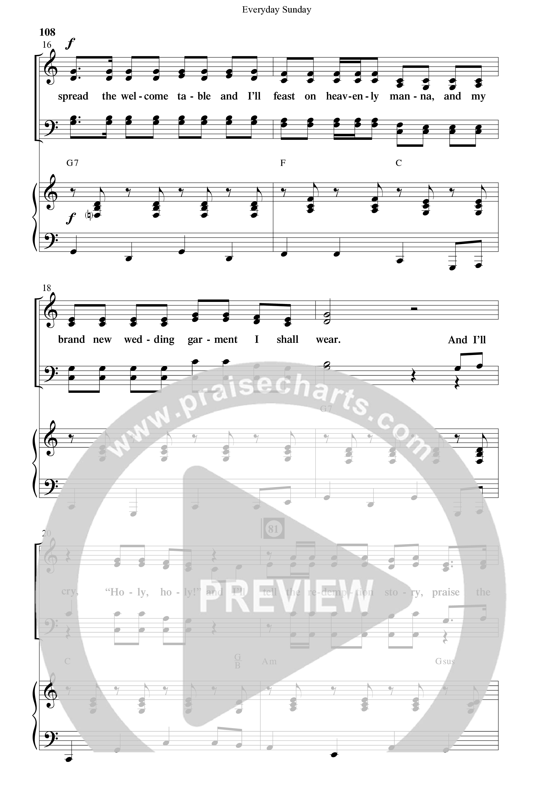 Everyday Sunday (10 Song Choral Collection) Song 9 (Piano SATB) (Word Music Choral / Arr. Lari Goss)
