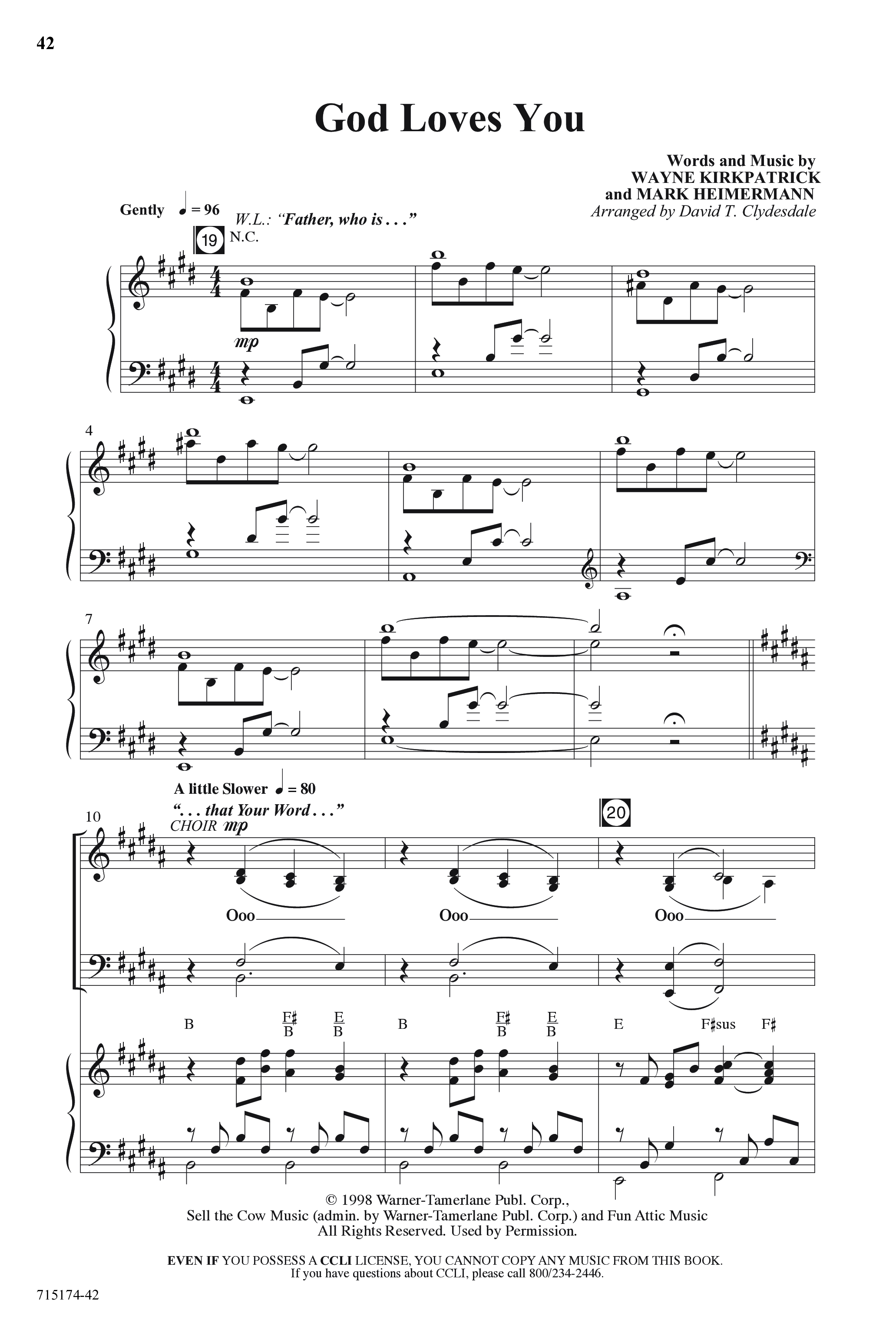 Evidence Of Grace (11 Song Choral Collection) Song 3 (Piano SATB) (Word Music Choral)