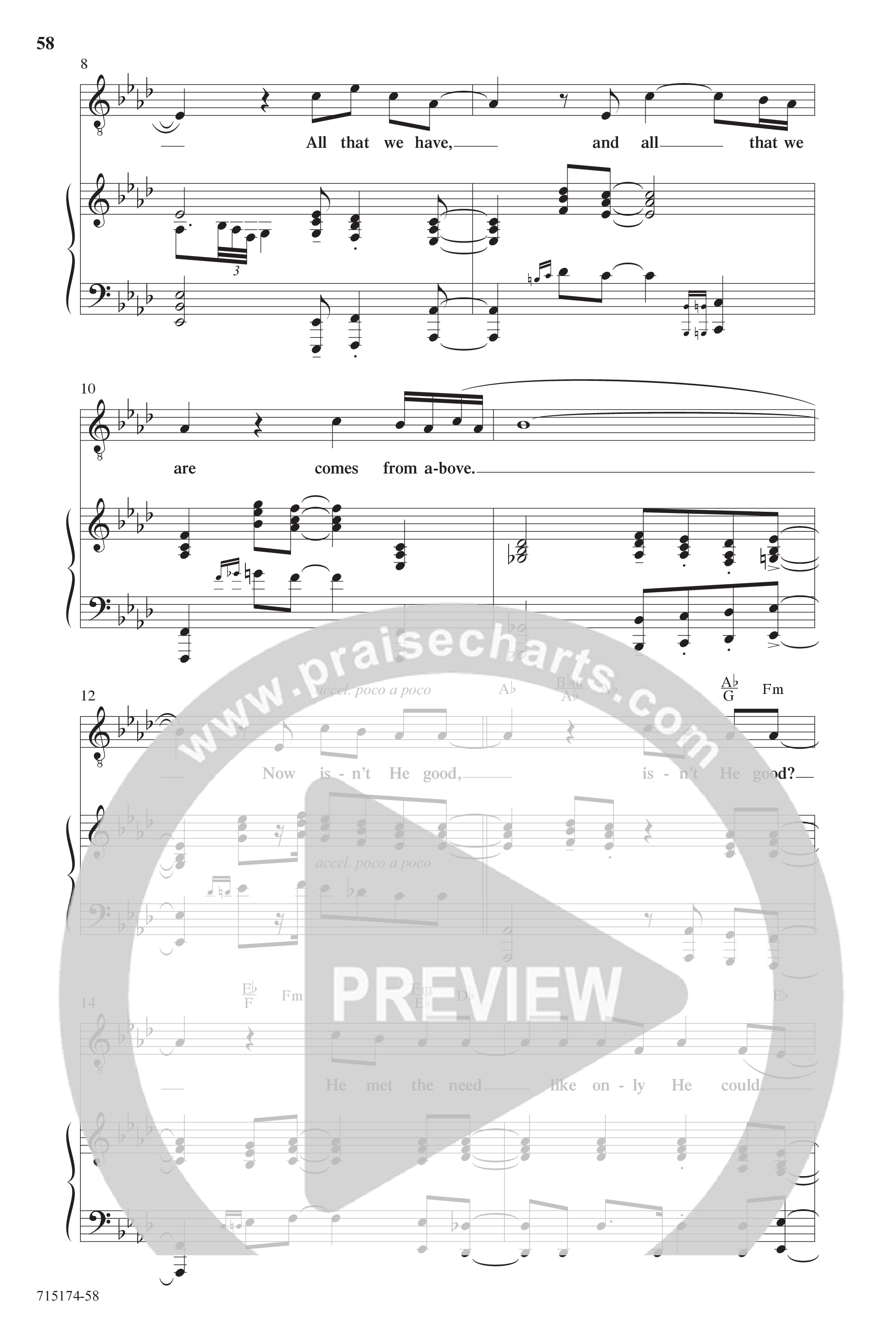 Evidence Of Grace (11 Song Choral Collection) Song 4 (Piano SATB) (Word Music Choral)