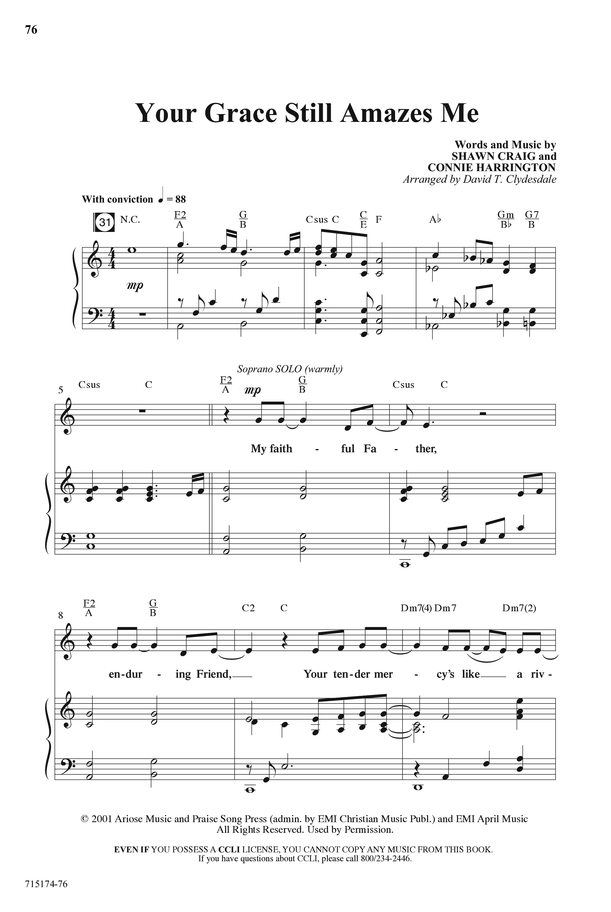 Evidence Of Grace (11 Song Choral Collection) Song 6 (Piano SATB) (Word Music Choral)