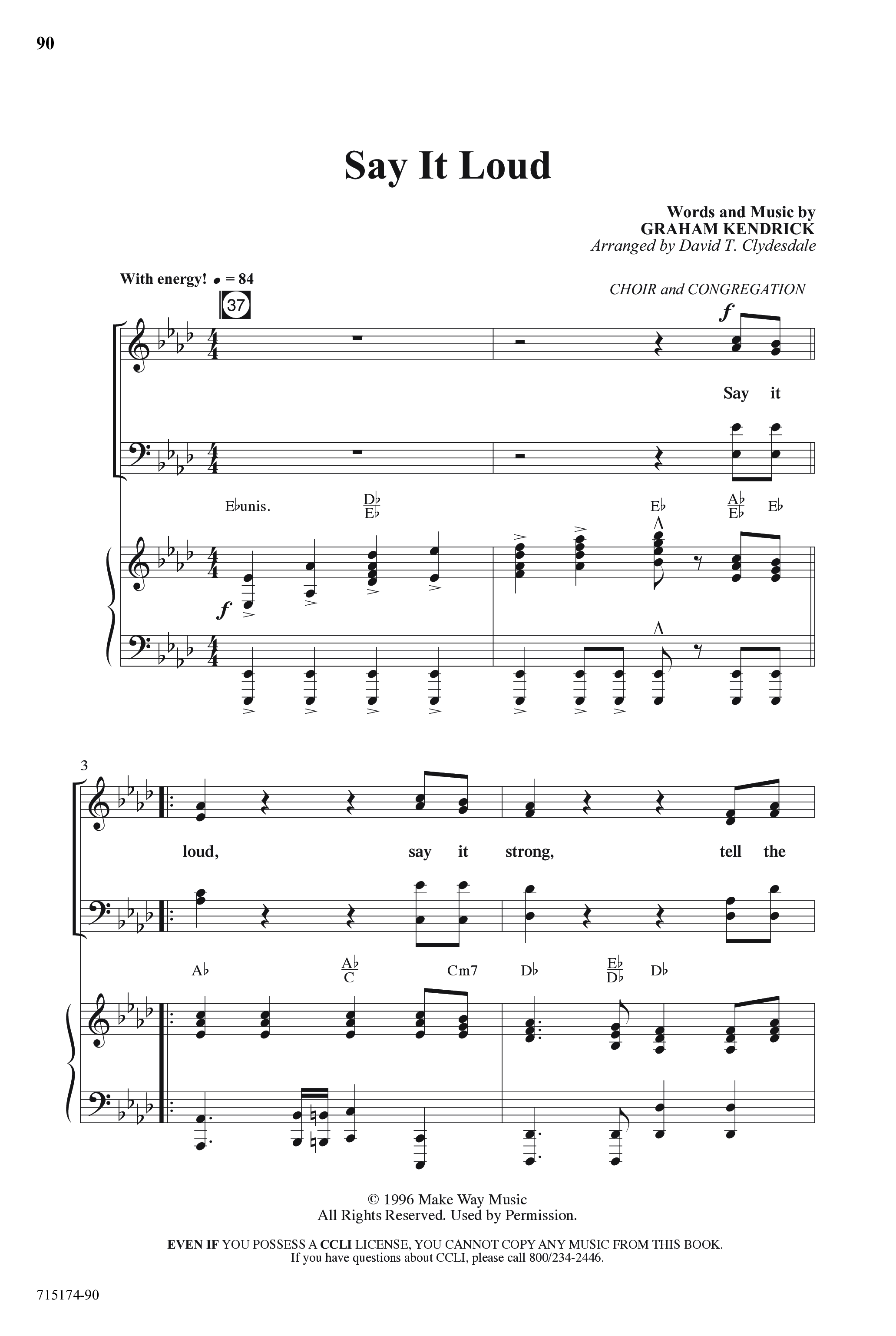 Evidence Of Grace (11 Song Choral Collection) Song 7 (Piano SATB) (Word Music Choral)