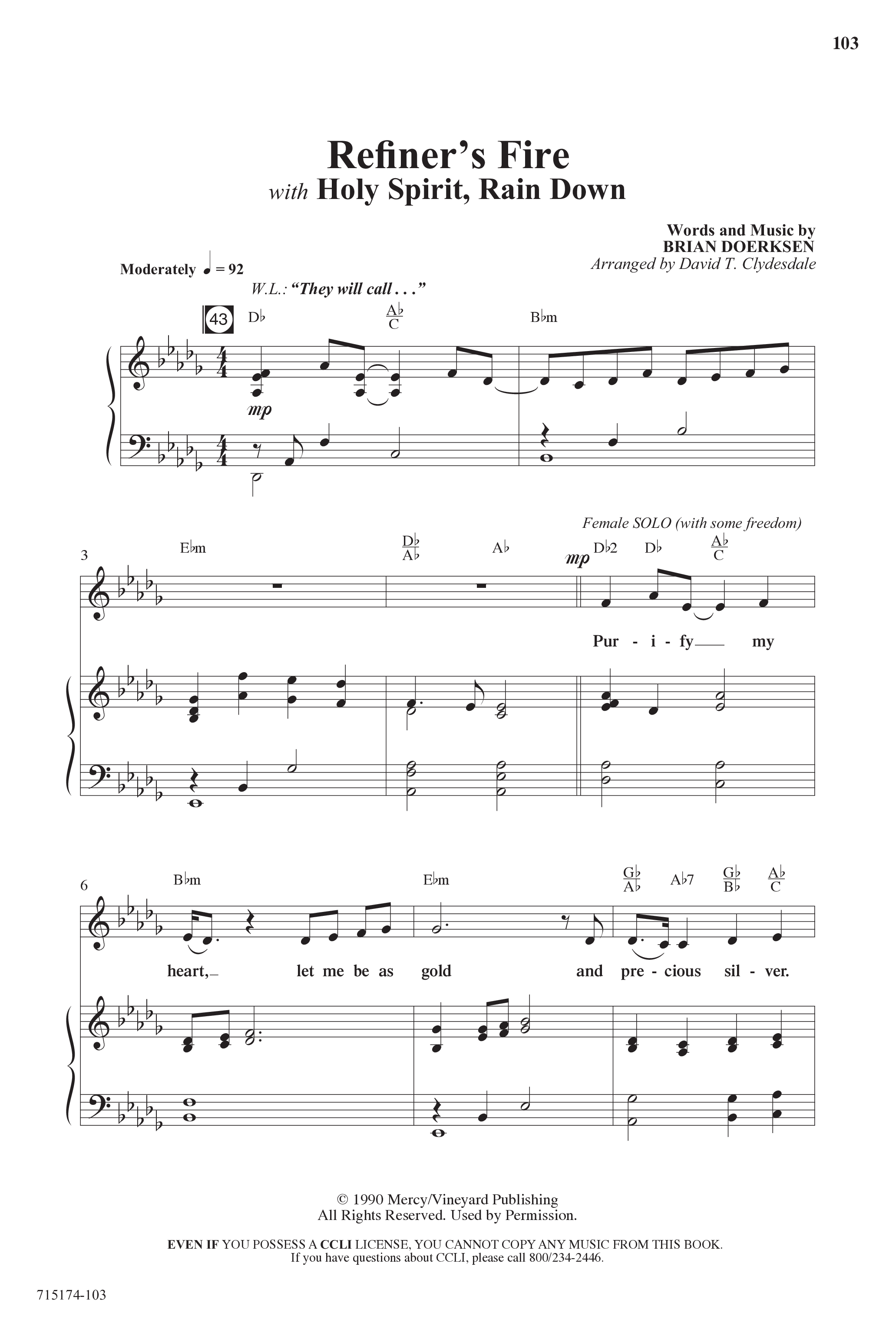 Evidence Of Grace (11 Song Choral Collection) Song 9 (Piano SATB) (Word Music Choral)