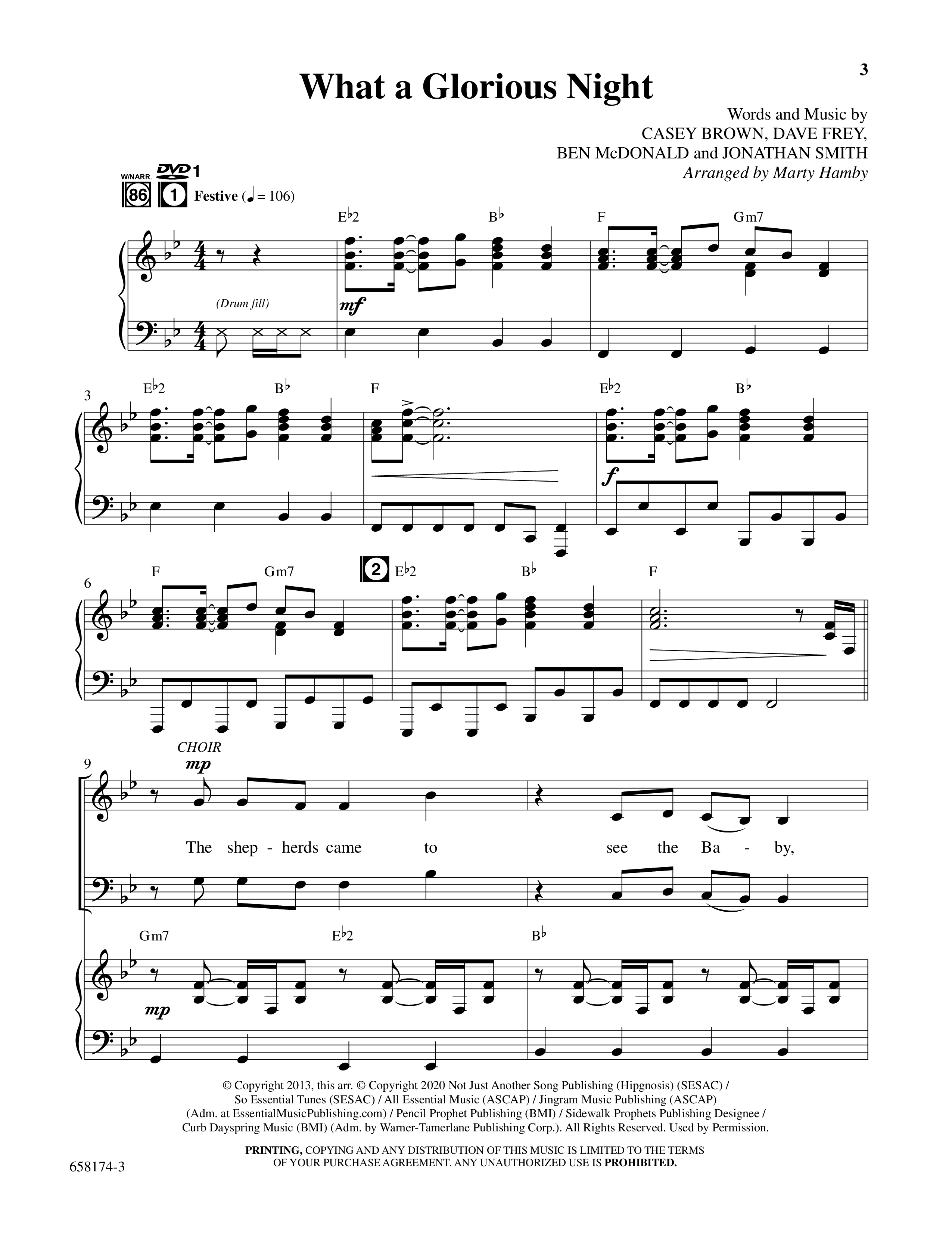 Glorious Light Of Christmas (9 Song Choral Collection) Choral Book (Word Music Choral / Arr. Marty Hamby)