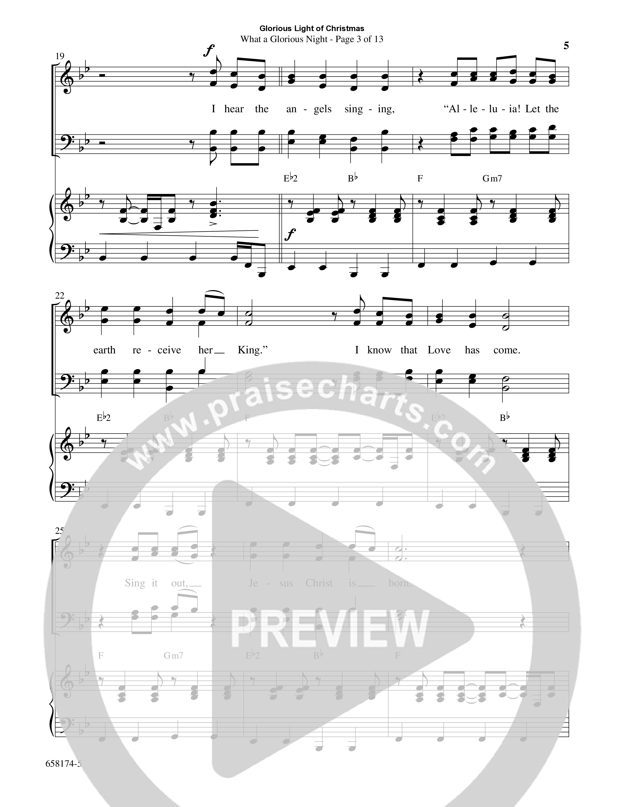 Glorious Light Of Christmas (9 Song Choral Collection) Song 1 (Piano SATB) (Word Music Choral / Arr. Marty Hamby)