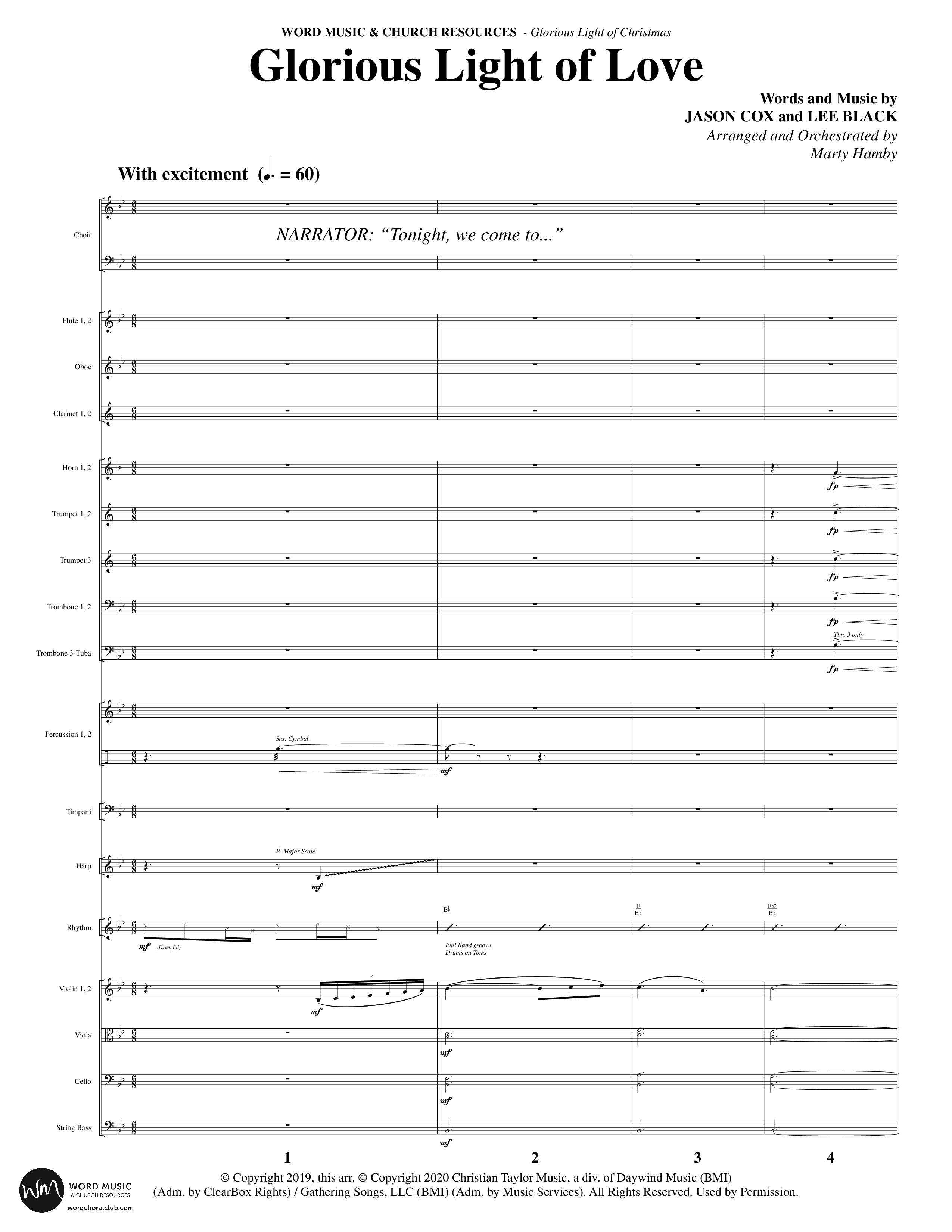Glorious Light Of Christmas (9 Song Choral Collection) Song 2 (Orchestration) (Word Music Choral / Arr. Marty Hamby)