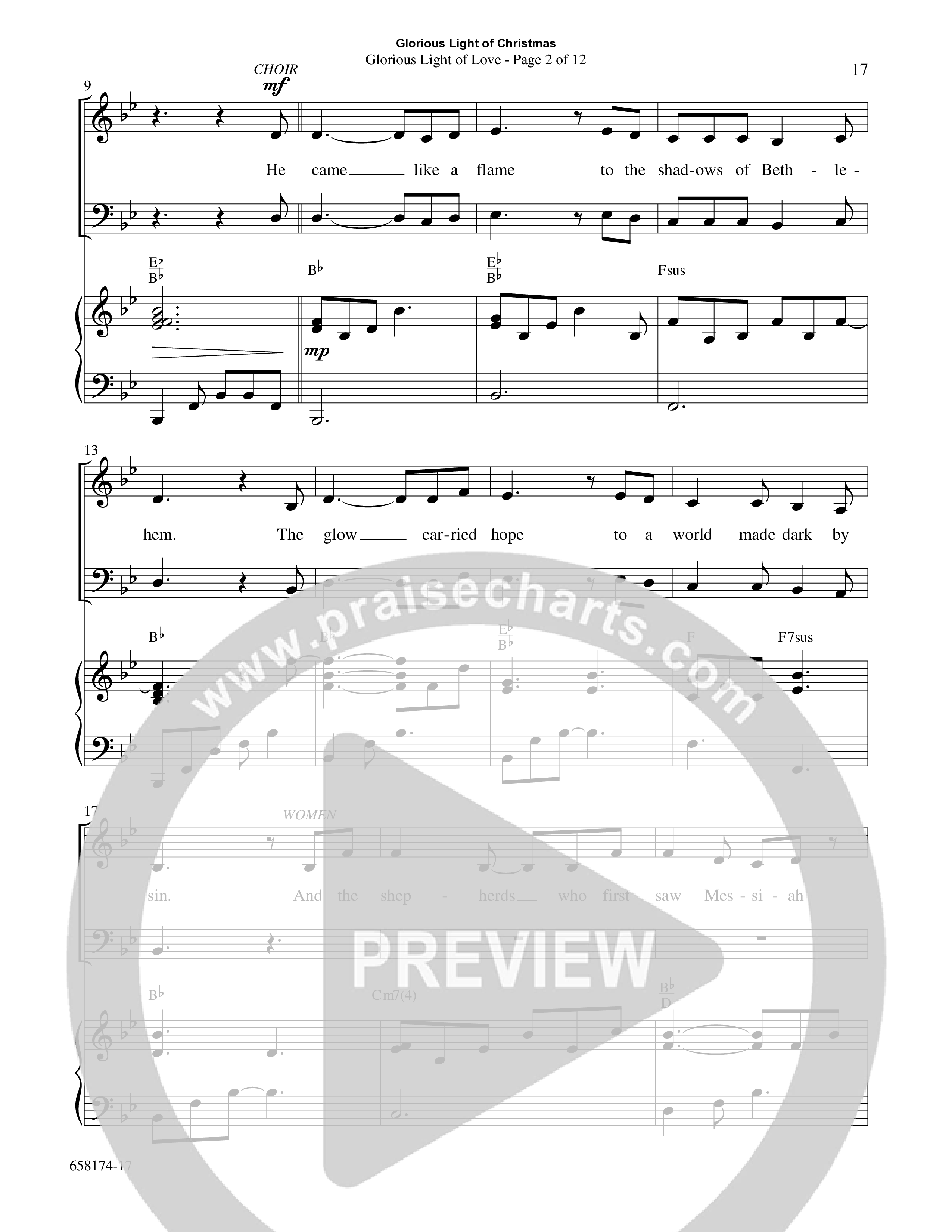 Glorious Light Of Christmas (9 Song Choral Collection) Song 2 (Piano SATB) (Word Music Choral / Arr. Marty Hamby)