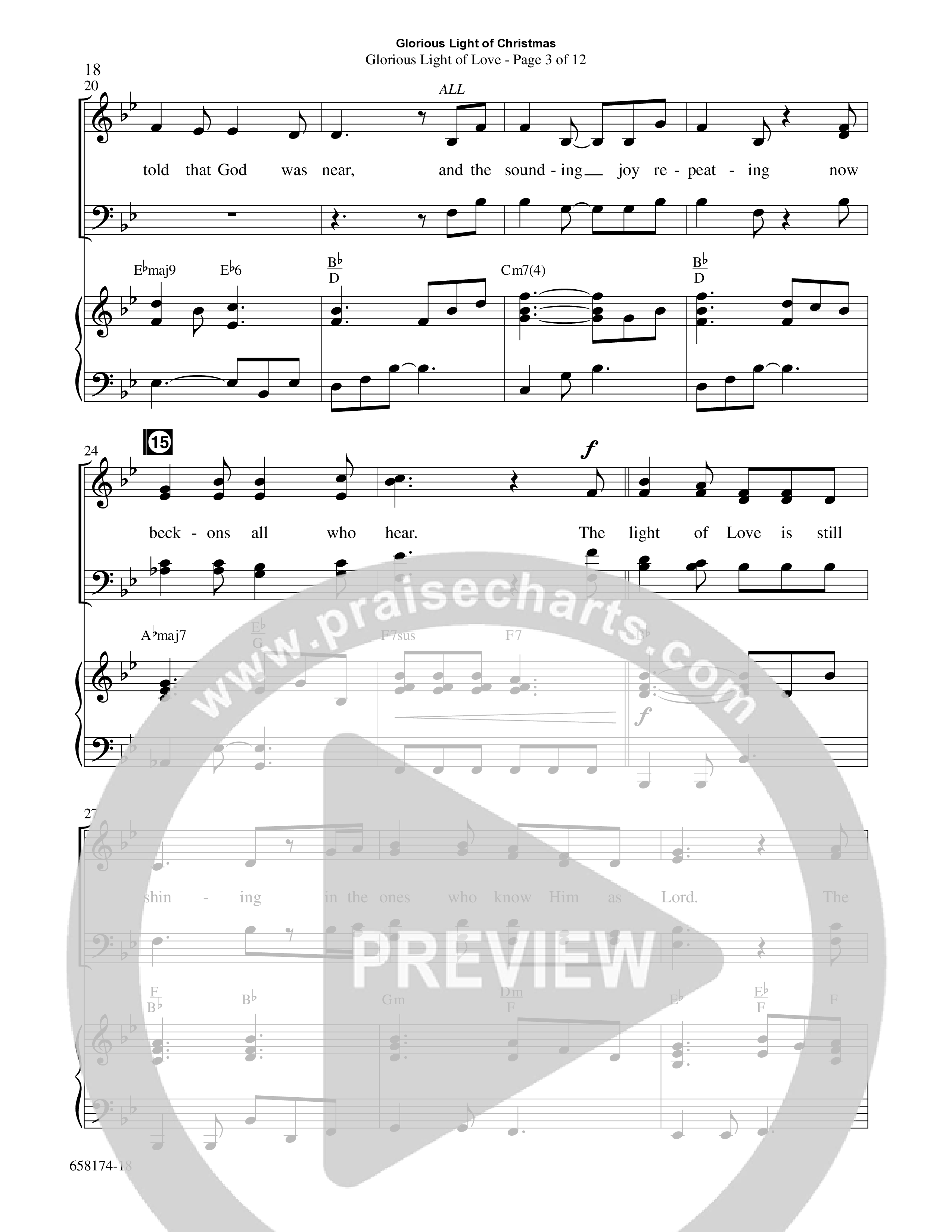 Glorious Light Of Christmas (9 Song Choral Collection) Song 2 (Piano SATB) (Word Music Choral / Arr. Marty Hamby)