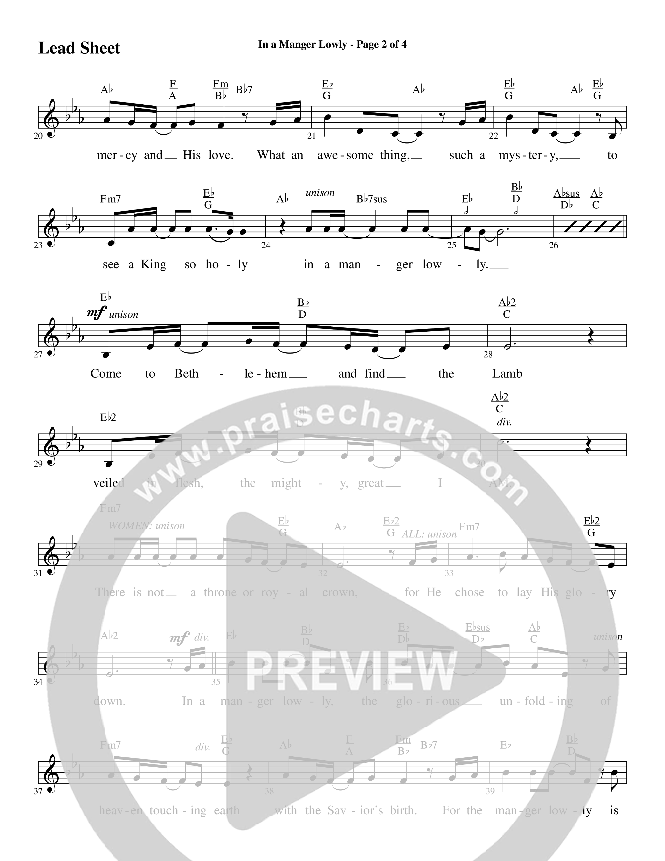 Glorious Light Of Christmas (9 Song Choral Collection) Song 4 (Lead & Chords) (Word Music Choral / Arr. Marty Hamby)
