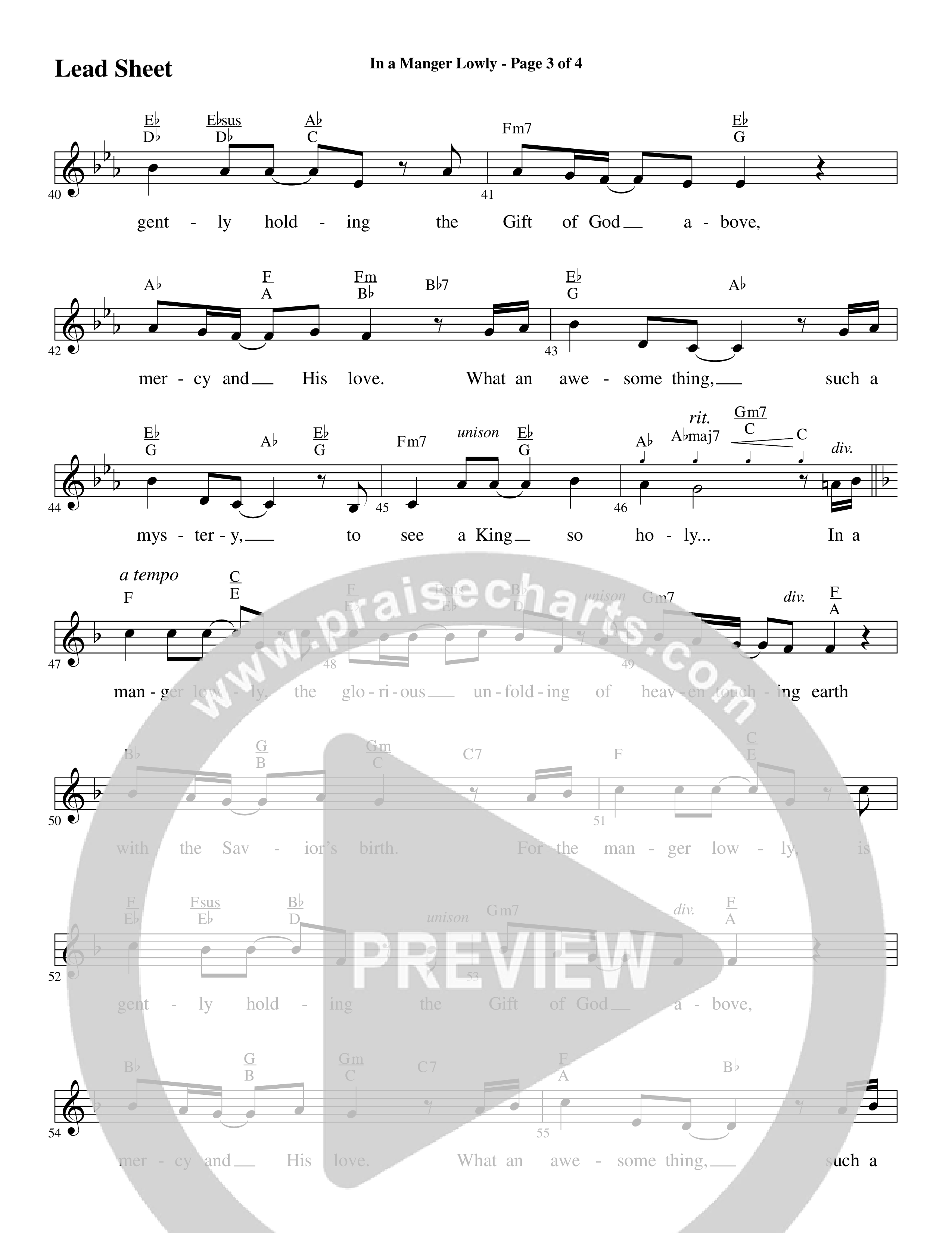 Glorious Light Of Christmas (9 Song Choral Collection) Song 4 (Lead & Chords) (Word Music Choral / Arr. Marty Hamby)